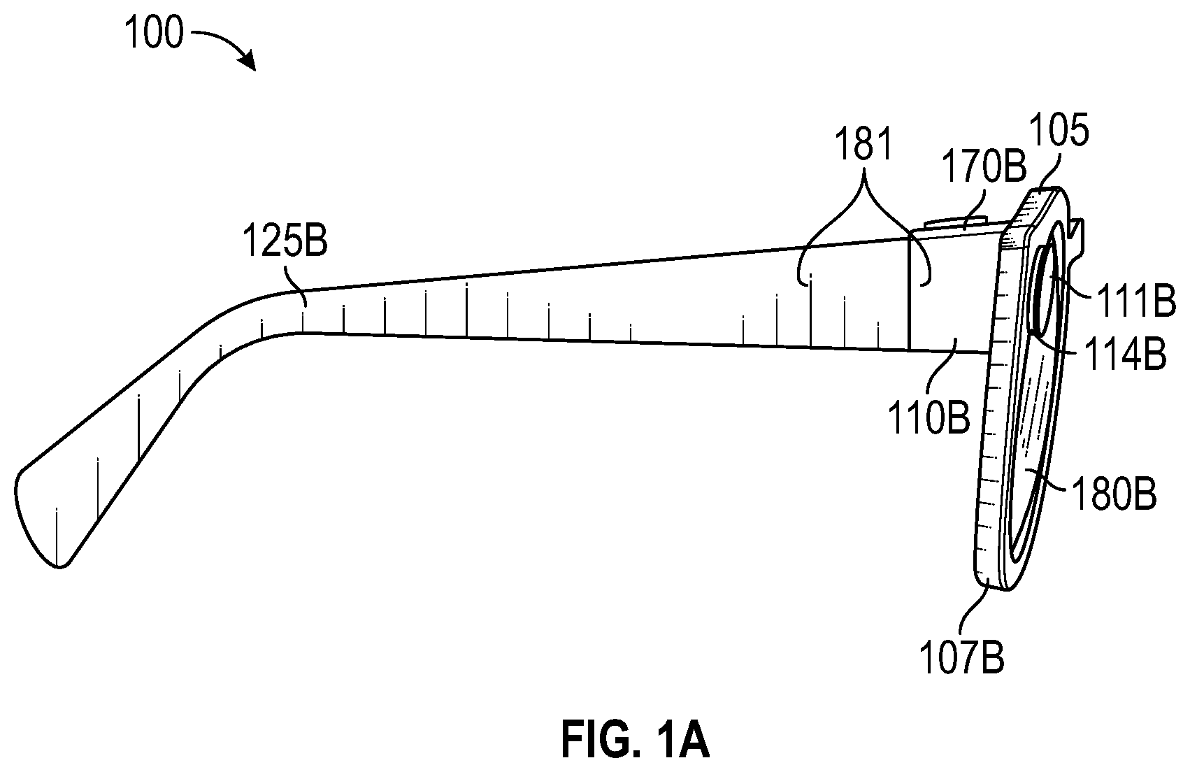Patent US11775168 Figure 1 – Eyewear device user interface