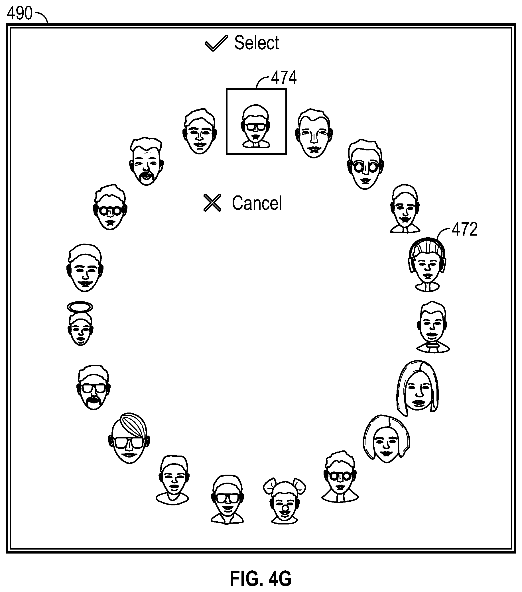 Patent US11775168 Figure 14 – Eyewear device user interface