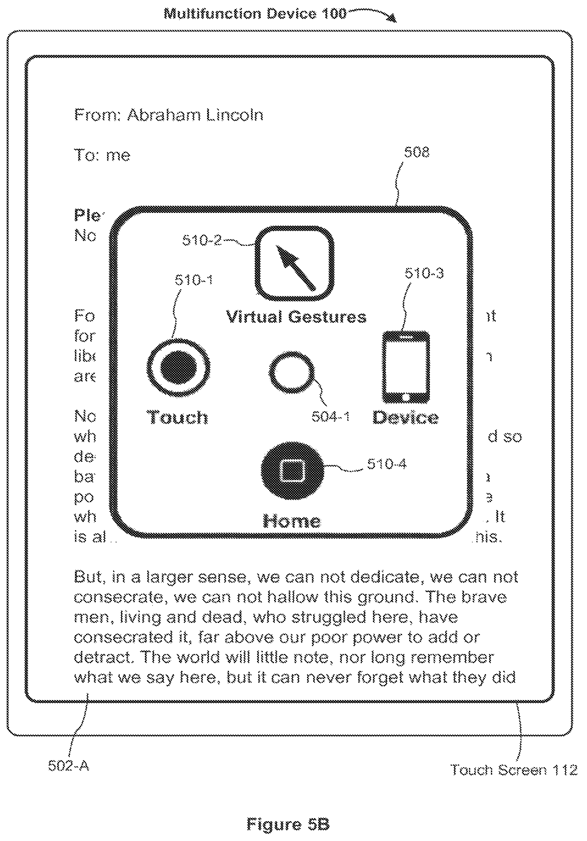 Patent US11775169 Figure 9 – Devices, methods, and graphical user interfaces for providing control of a touch-based user interface absent physical touch capabilities