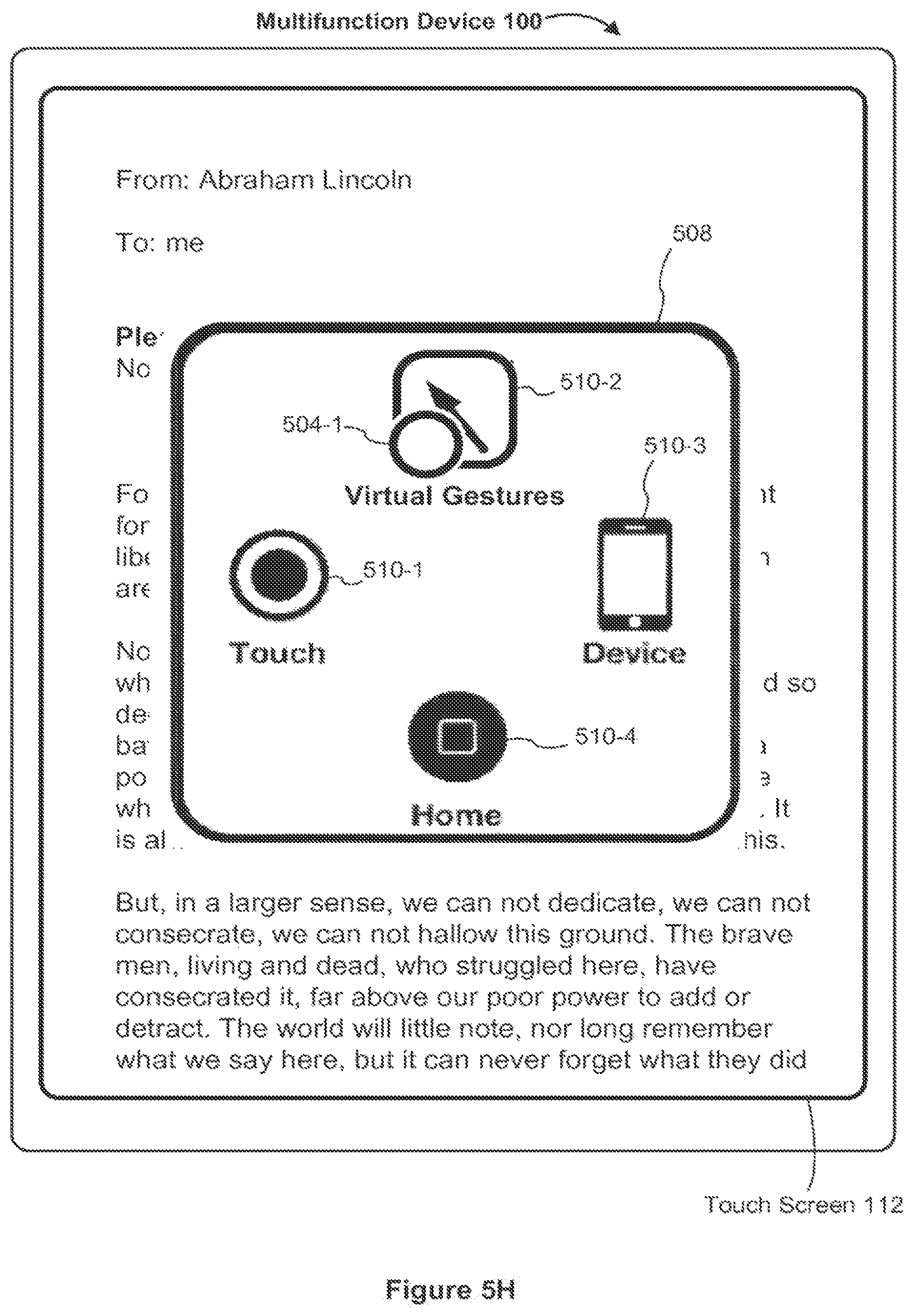 Patent US11775169 Figure 15 – Devices, methods, and graphical user interfaces for providing control of a touch-based user interface absent physical touch capabilities