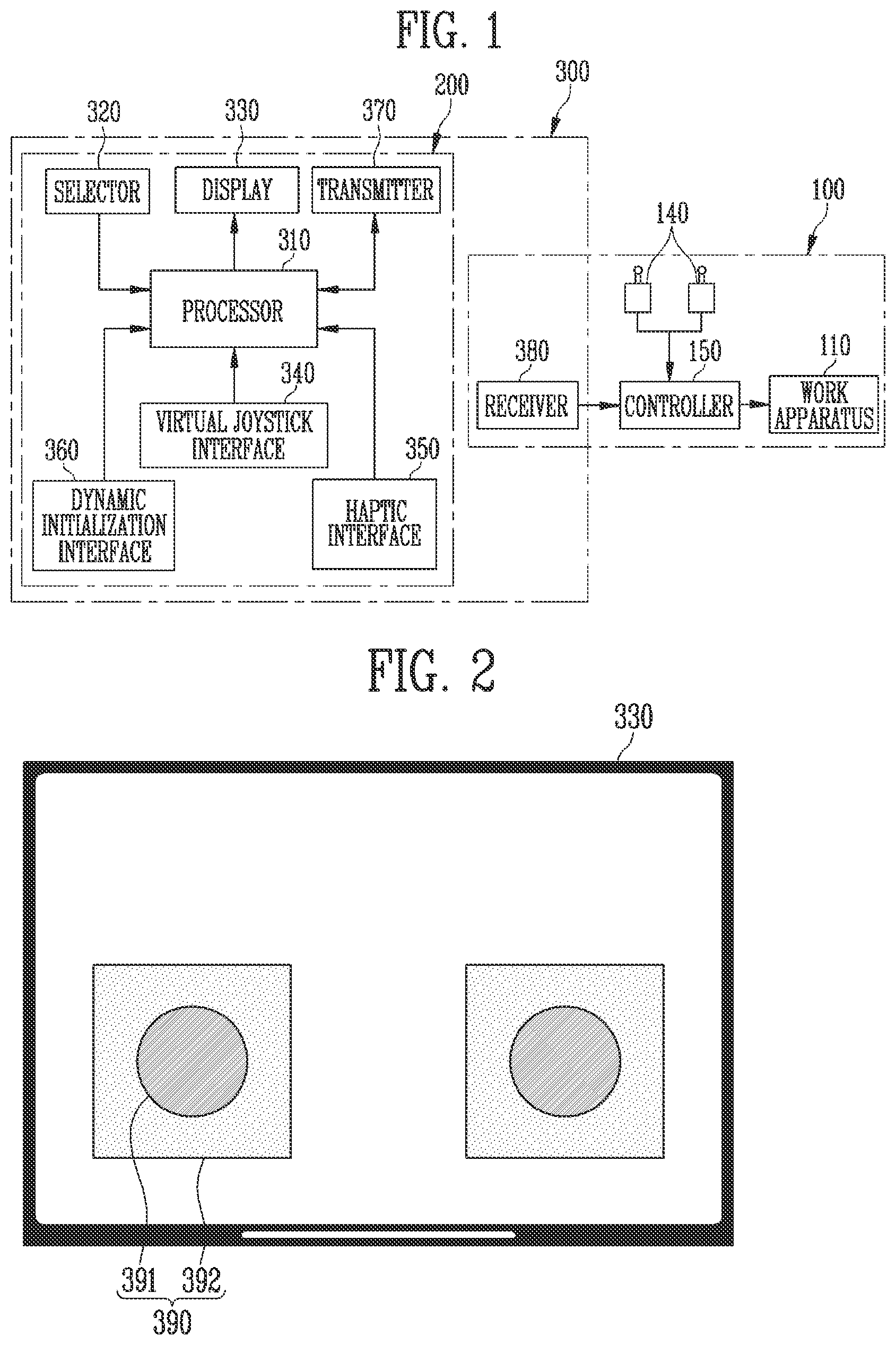 Patent US11775170 Figure 1 – Remote control system for construction equipment