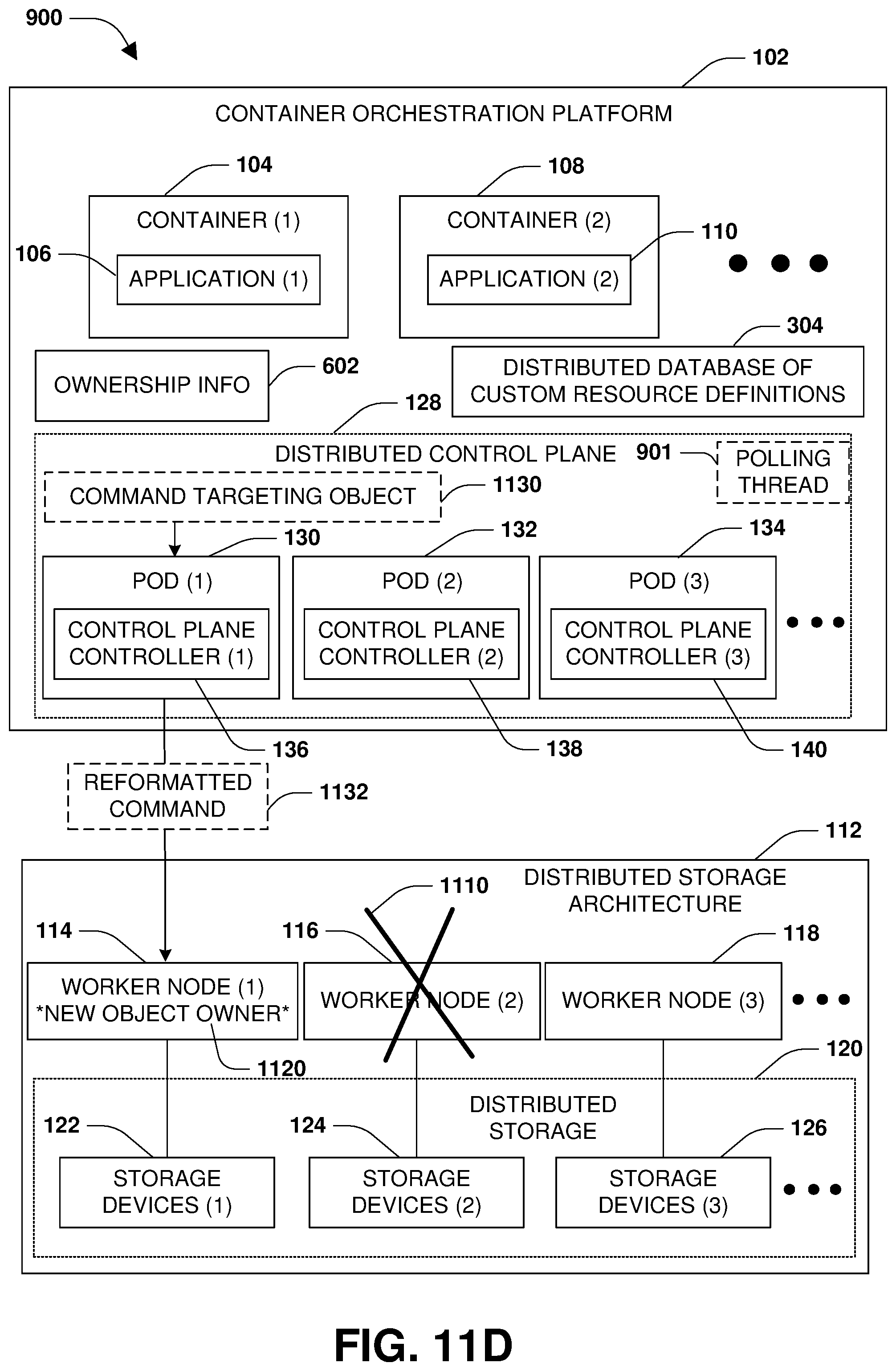 Patent US11775204 Figure 17 – Distributed control plane for facilitating communication between a container orchestration platform and a distributed storage architecture