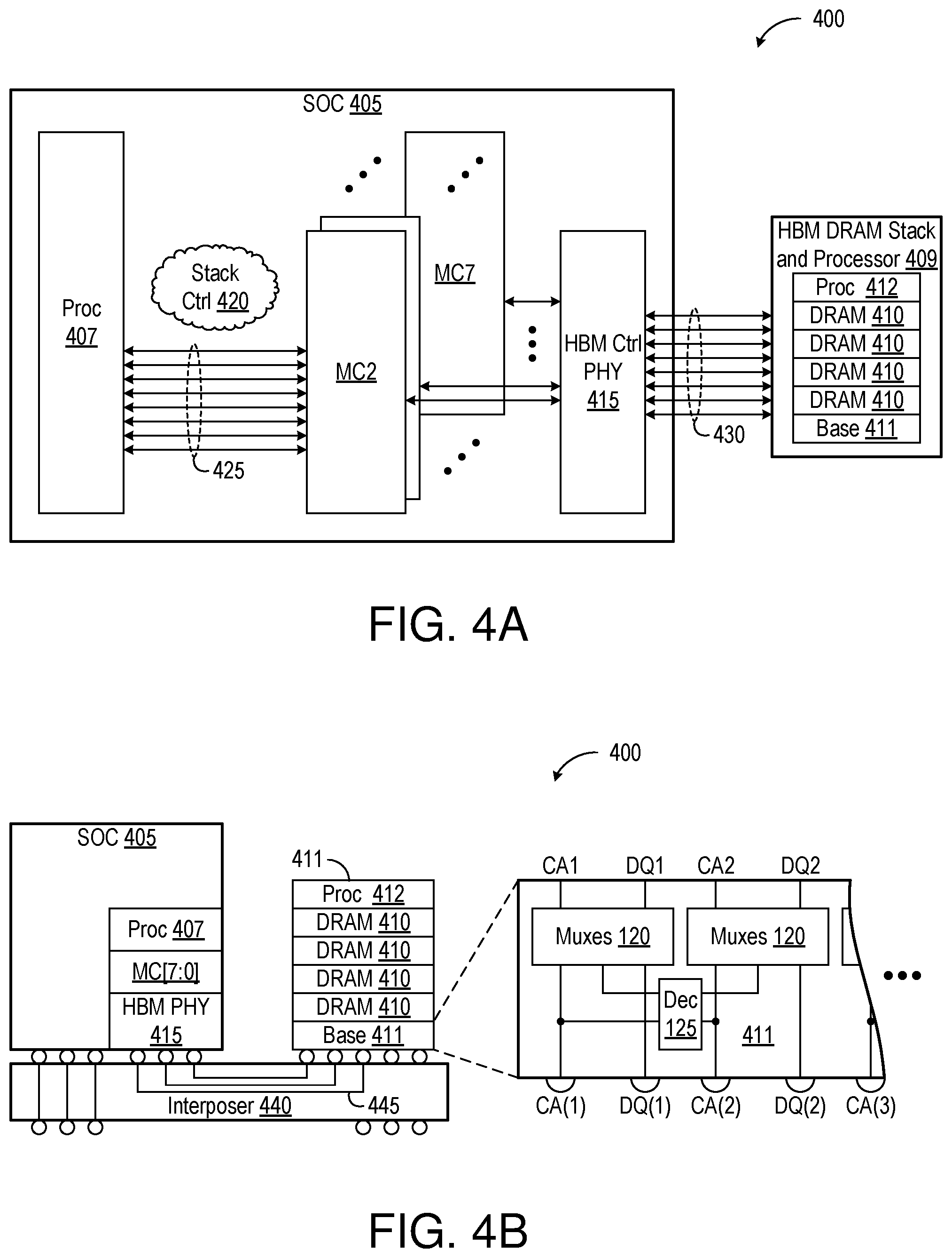Patent US11775213 Figure 13 – Stacked memory device with paired channels