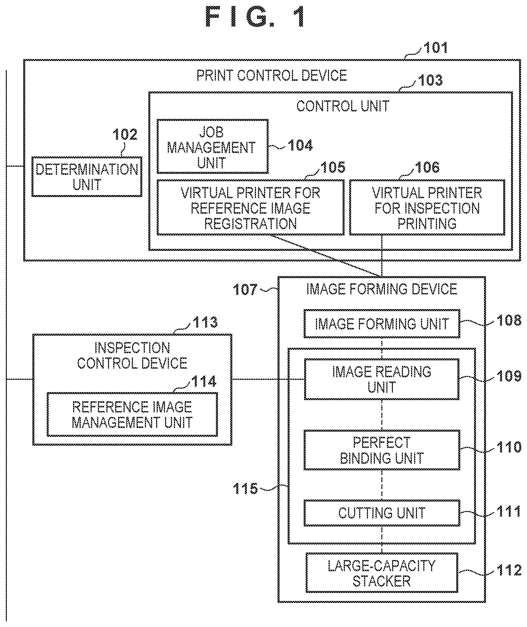 Patent US11775233 Figure 1 – Print control system, print control method, print control device, and media