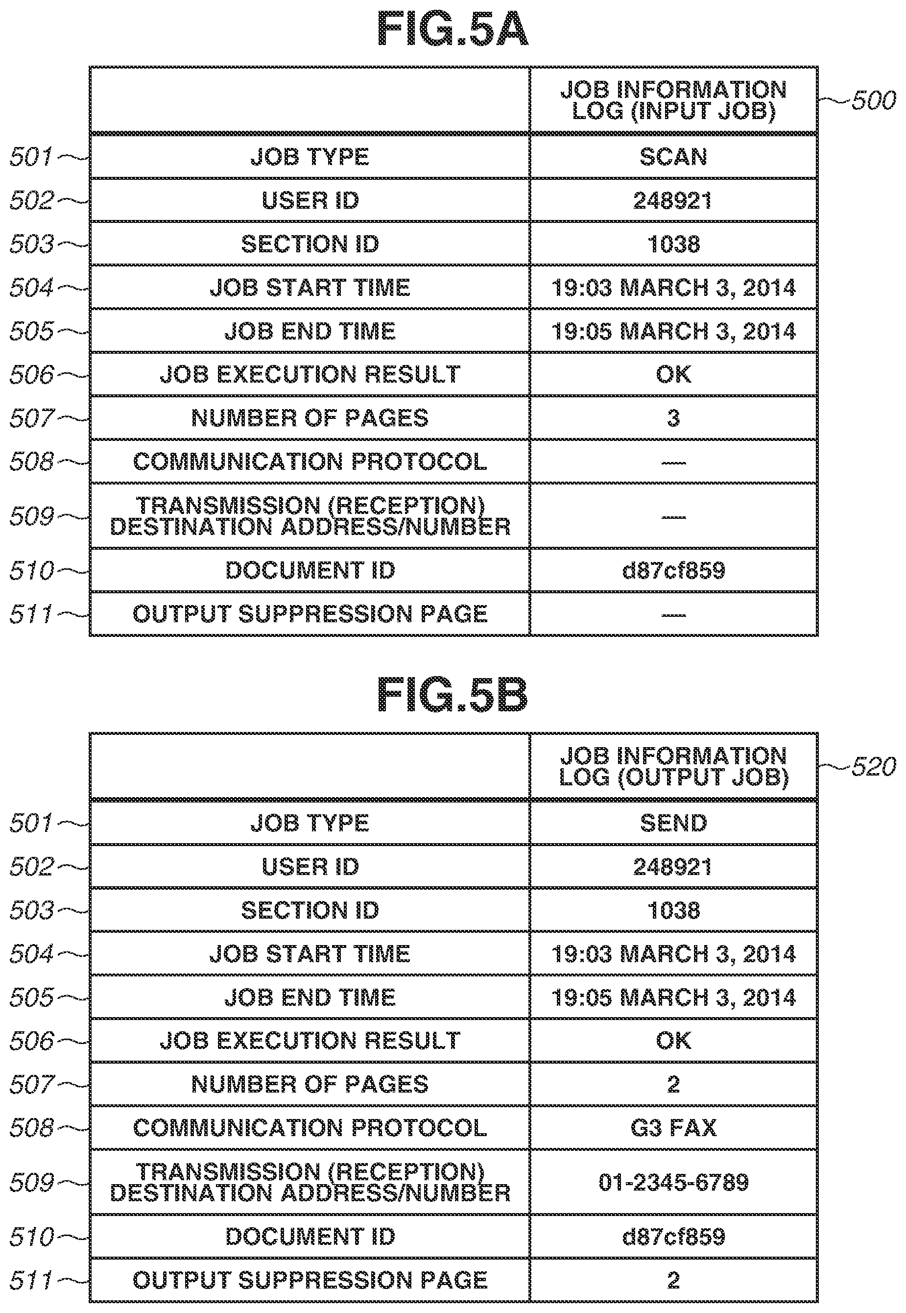 Patent US11775241 Figure 5 – Performing blank determination processing and storing data as log information