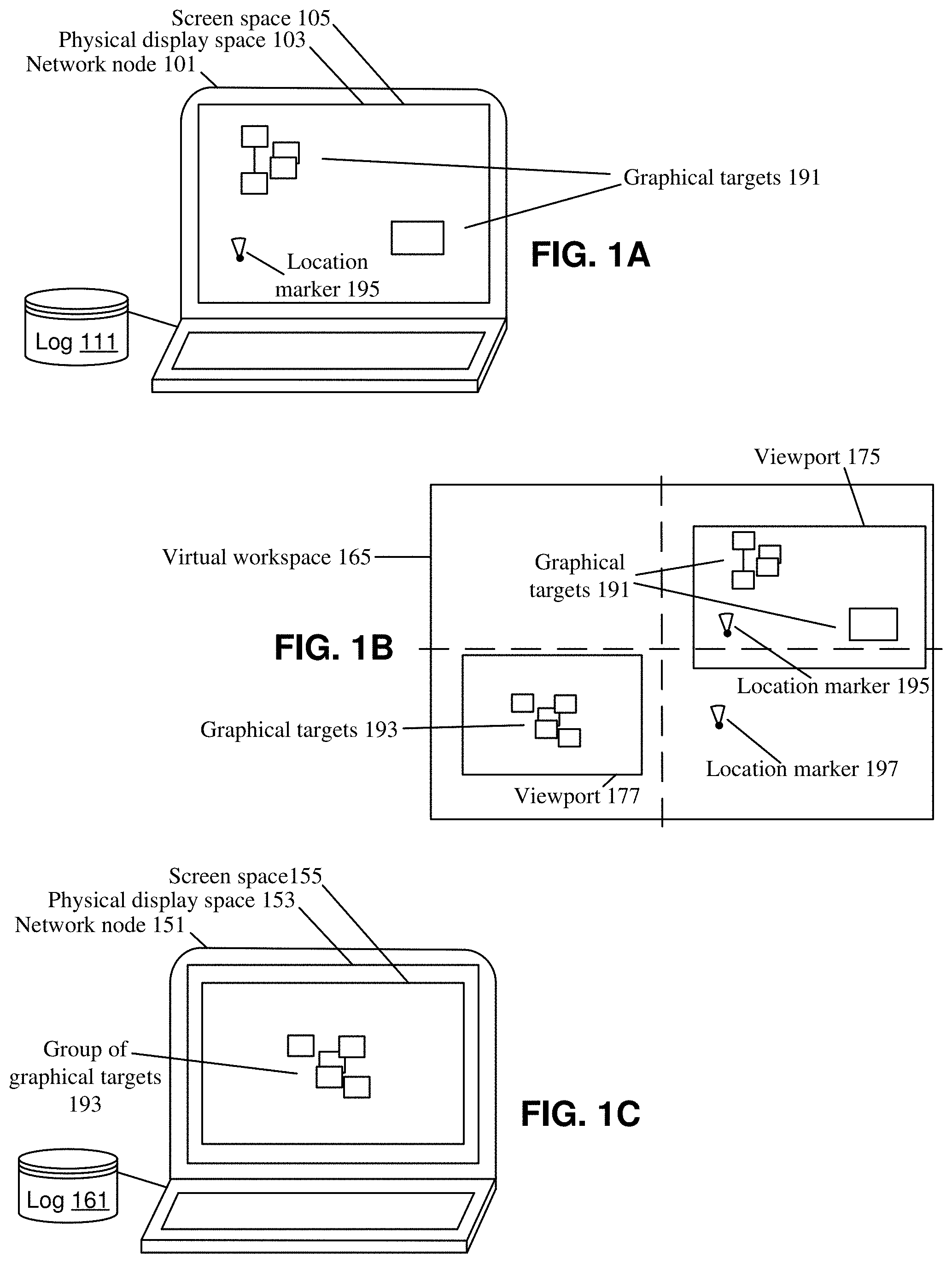 Patent US11775246 Figure 1 – Virtual workspace viewport following in collaboration systems