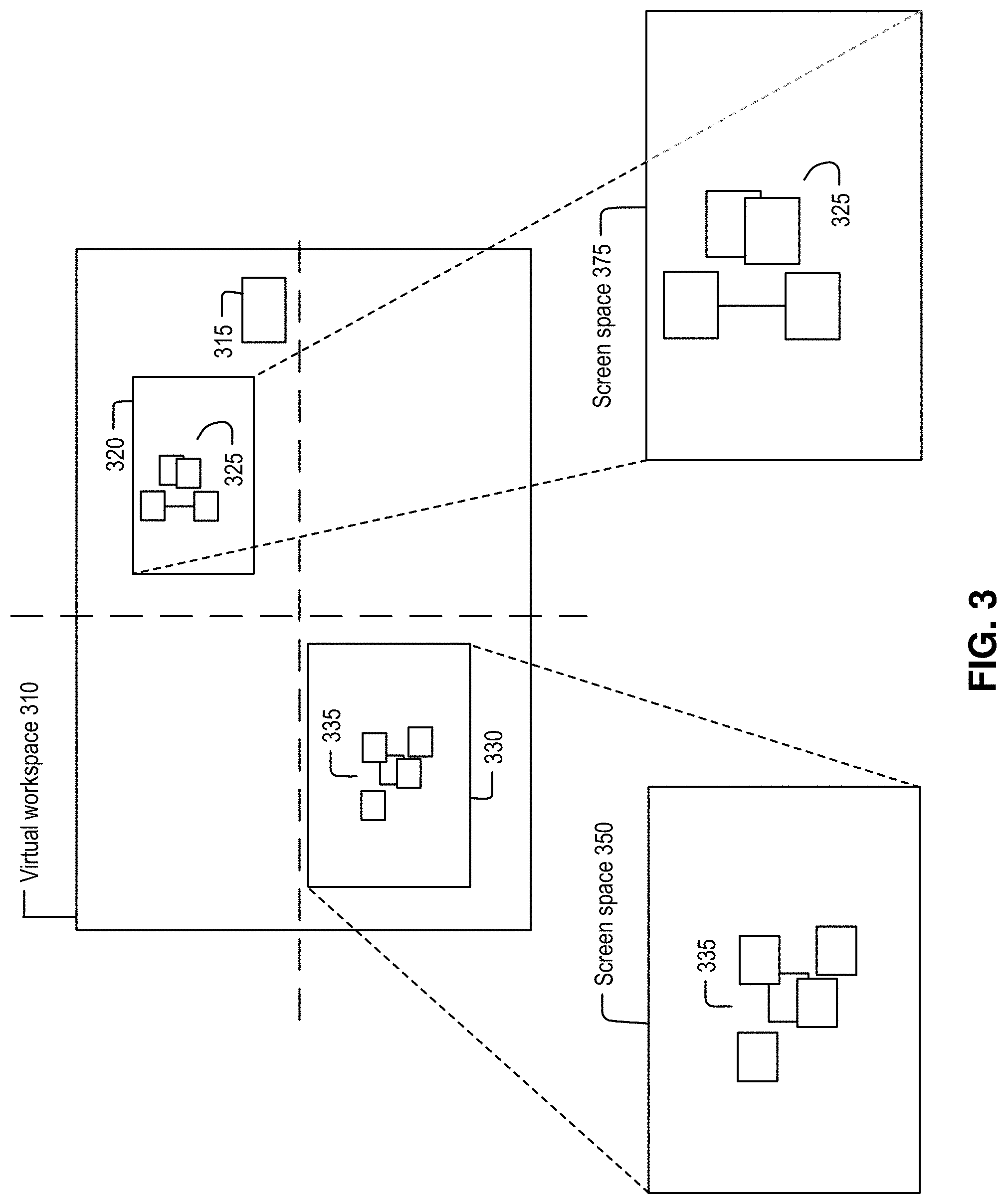 Patent US11775246 Figure 3 – Virtual workspace viewport following in collaboration systems