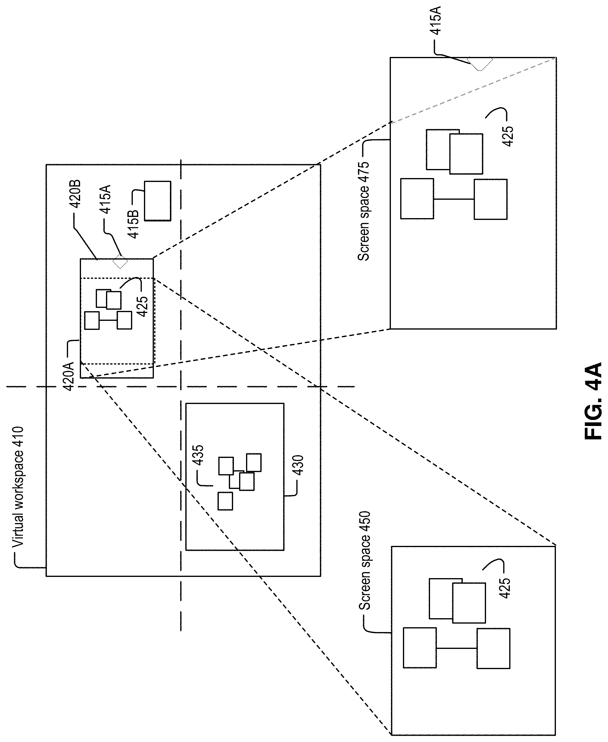 Patent US11775246 Figure 4 – Virtual workspace viewport following in collaboration systems