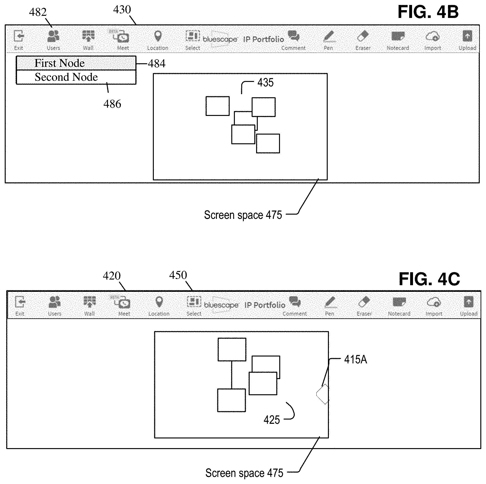 Patent US11775246 Figure 5 – Virtual workspace viewport following in collaboration systems