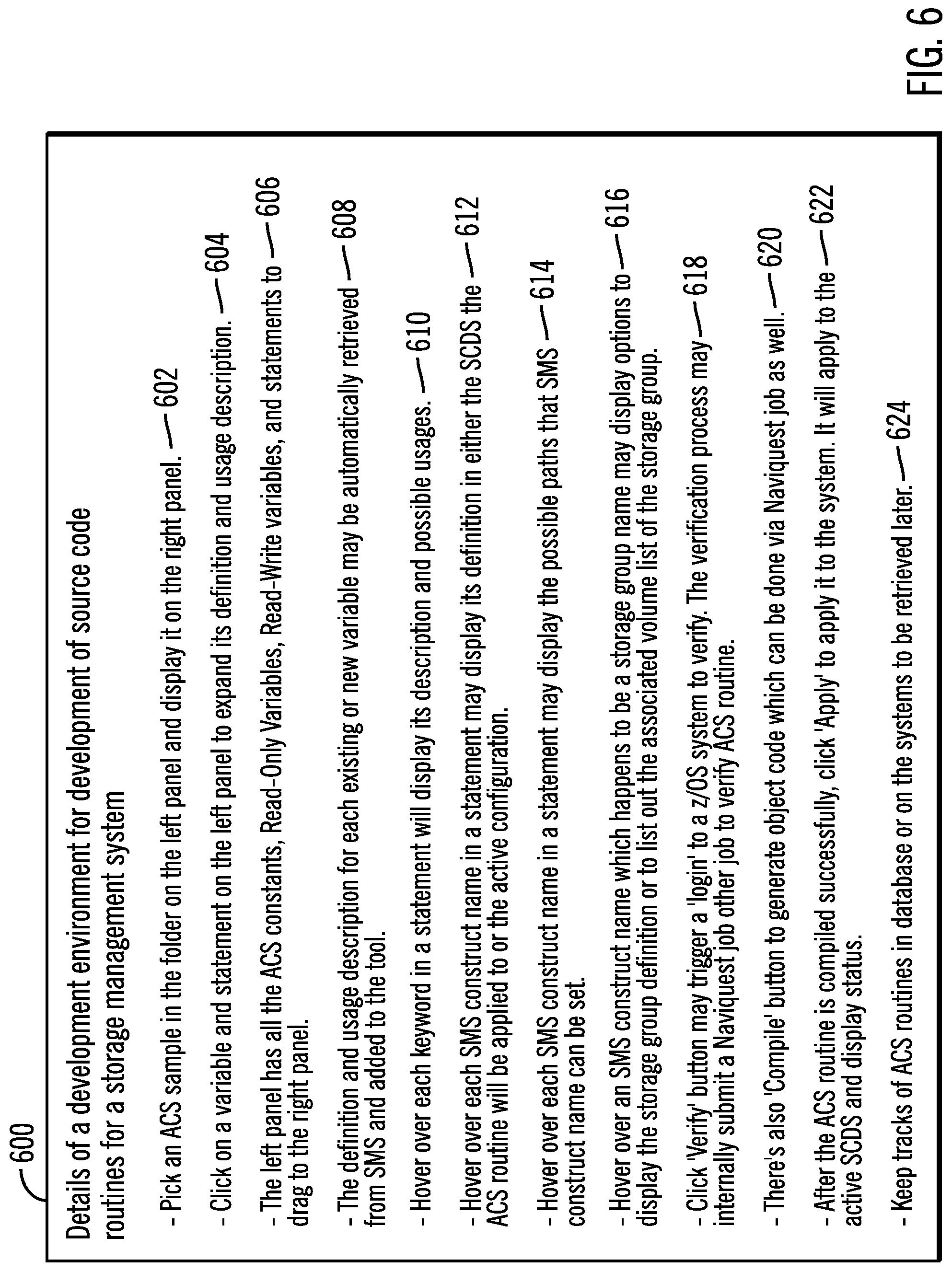 Patent US11775289 Figure 6 – Source code development interface for storage management