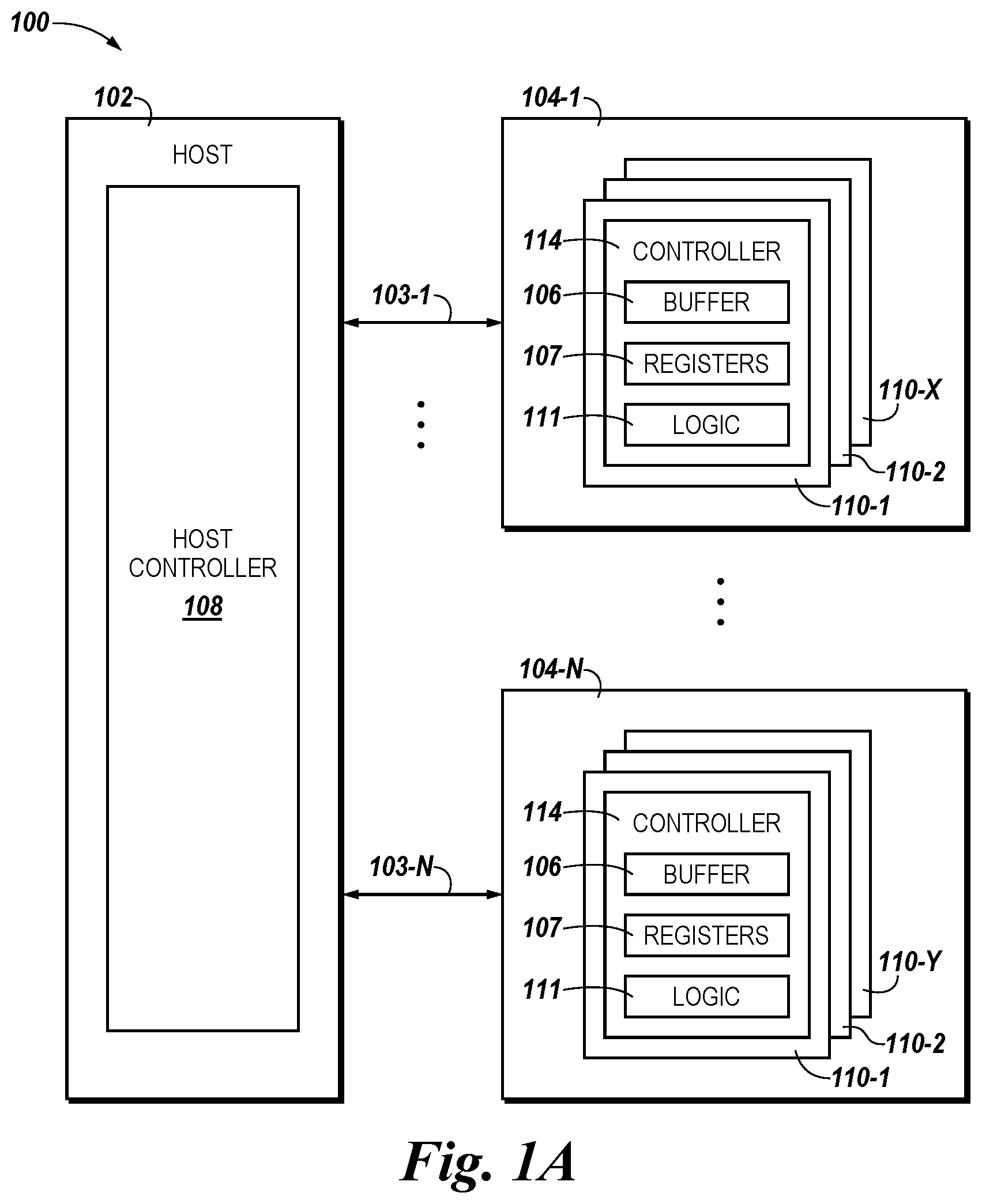 Patent US11775300 Figure 1 – Memory mapping for memory, memory modules, and non-volatile memory