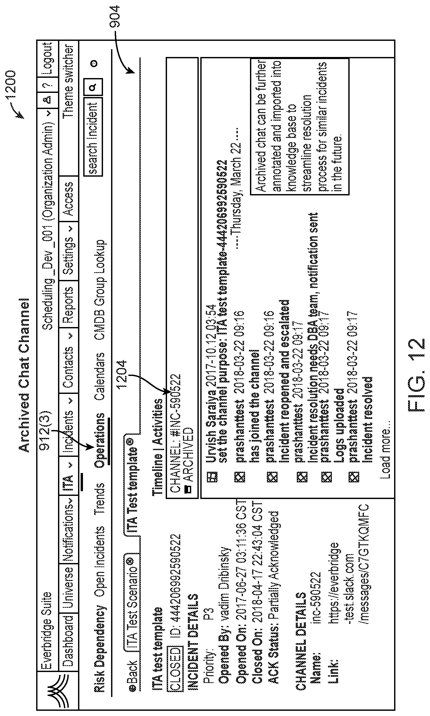 Patent US11775323 Figure 16 – Analytics dashboards for critical event management software systems, and related software