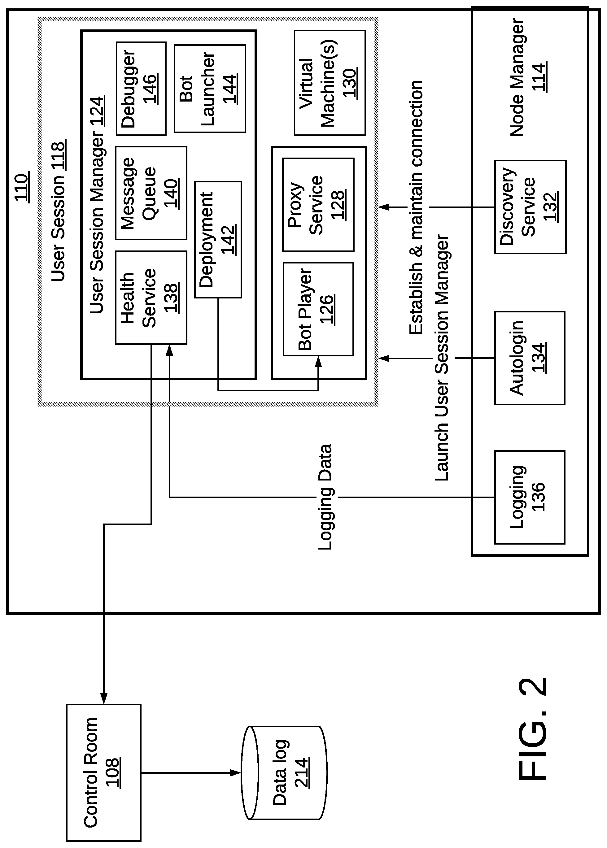 Patent US11775339 Figure 2 – Robotic process automation using virtual machine and programming language interpreter
