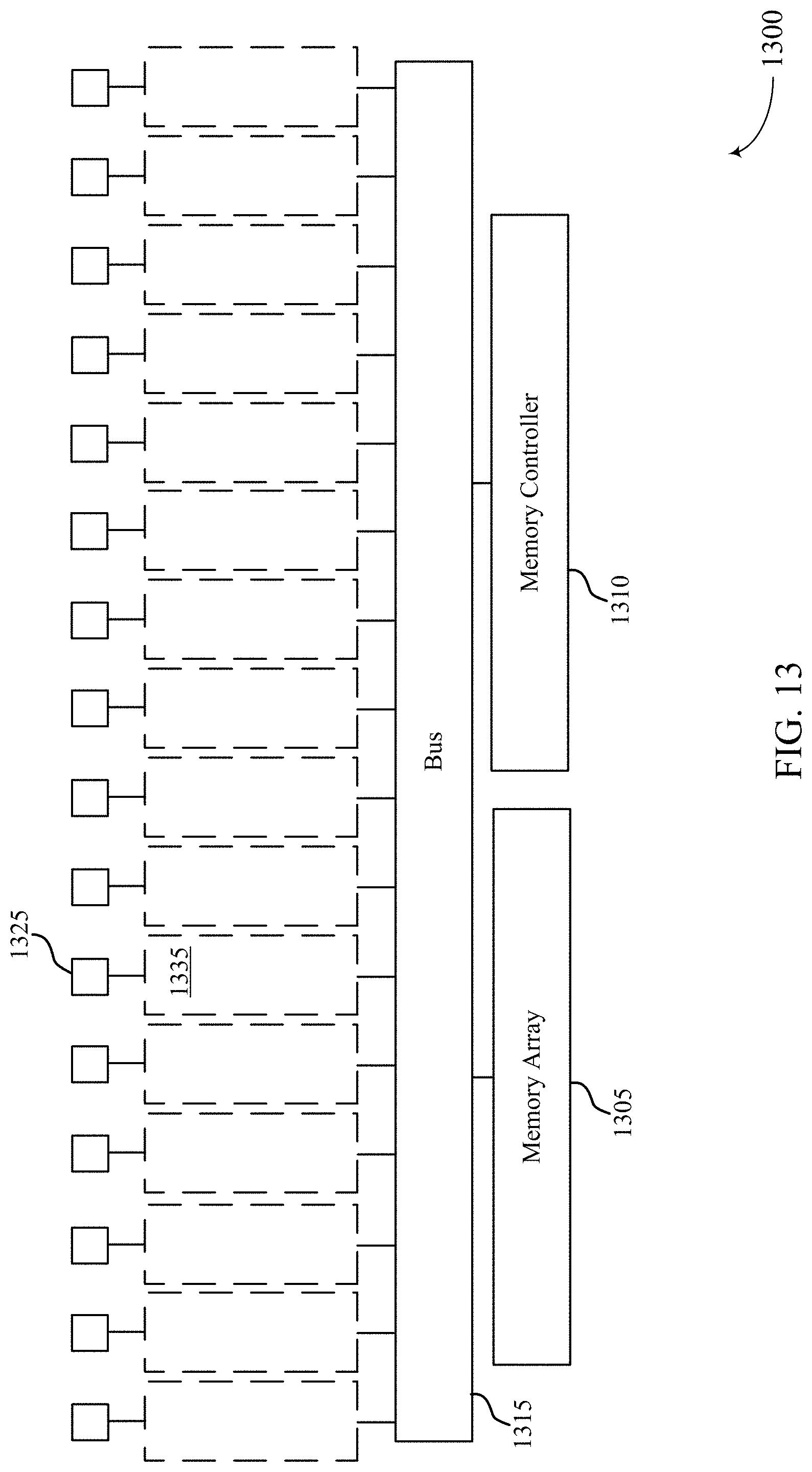 Patent US11775460 Figure 13 – Communicating data with stacked memory dies
