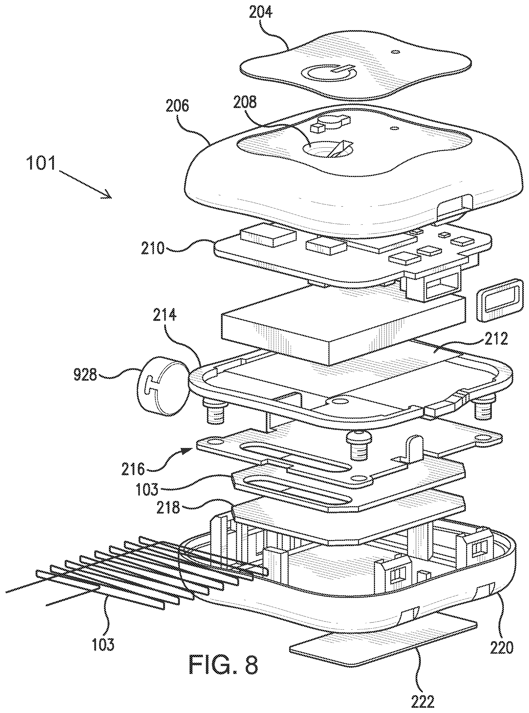 Patent US11775461 Figure 7 – Remotely-powered sensing system with multiple sensing devices