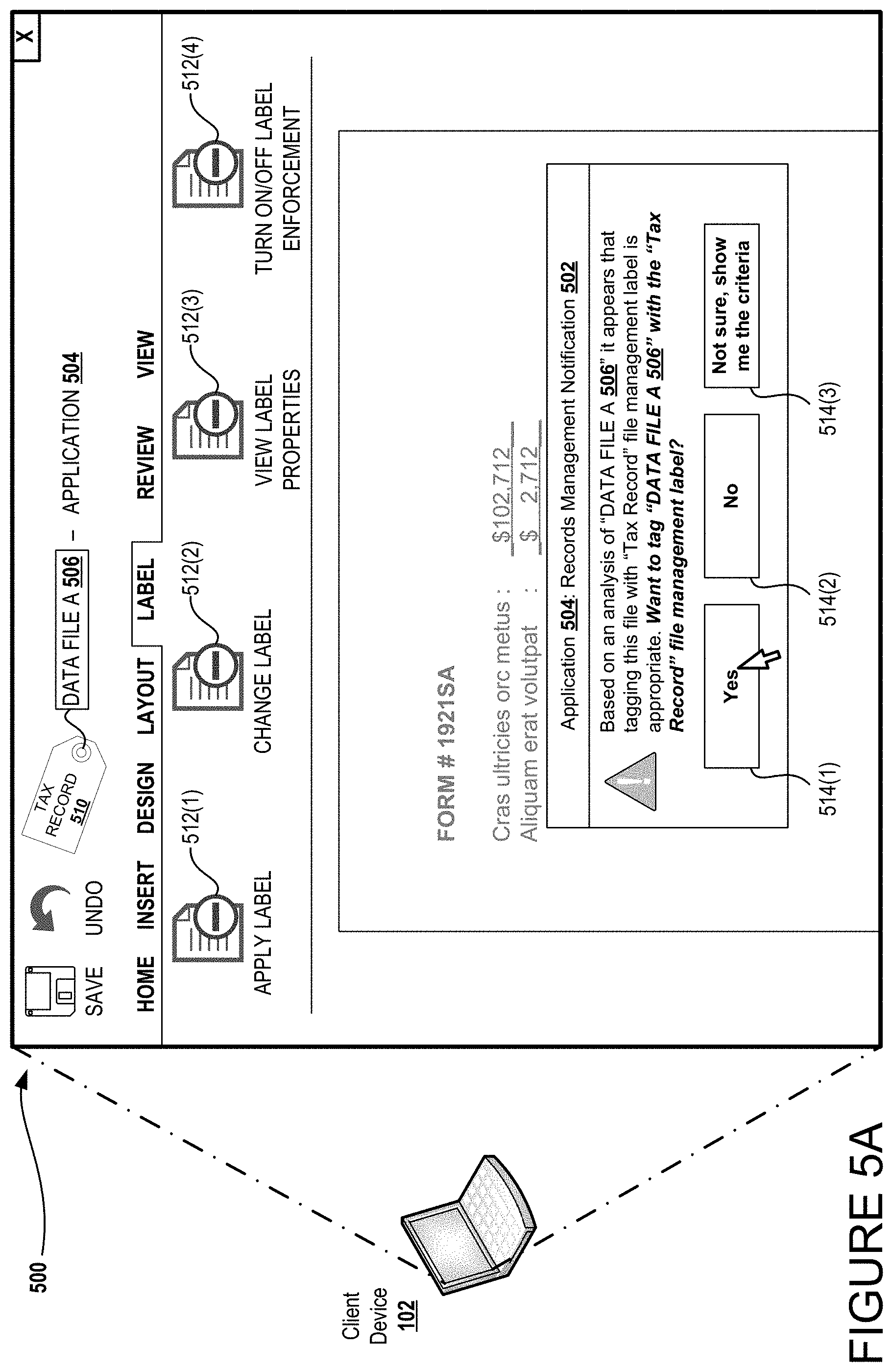 Patent US11775474 Figure 6 – Systems and methods for implementing content aware file management labeling