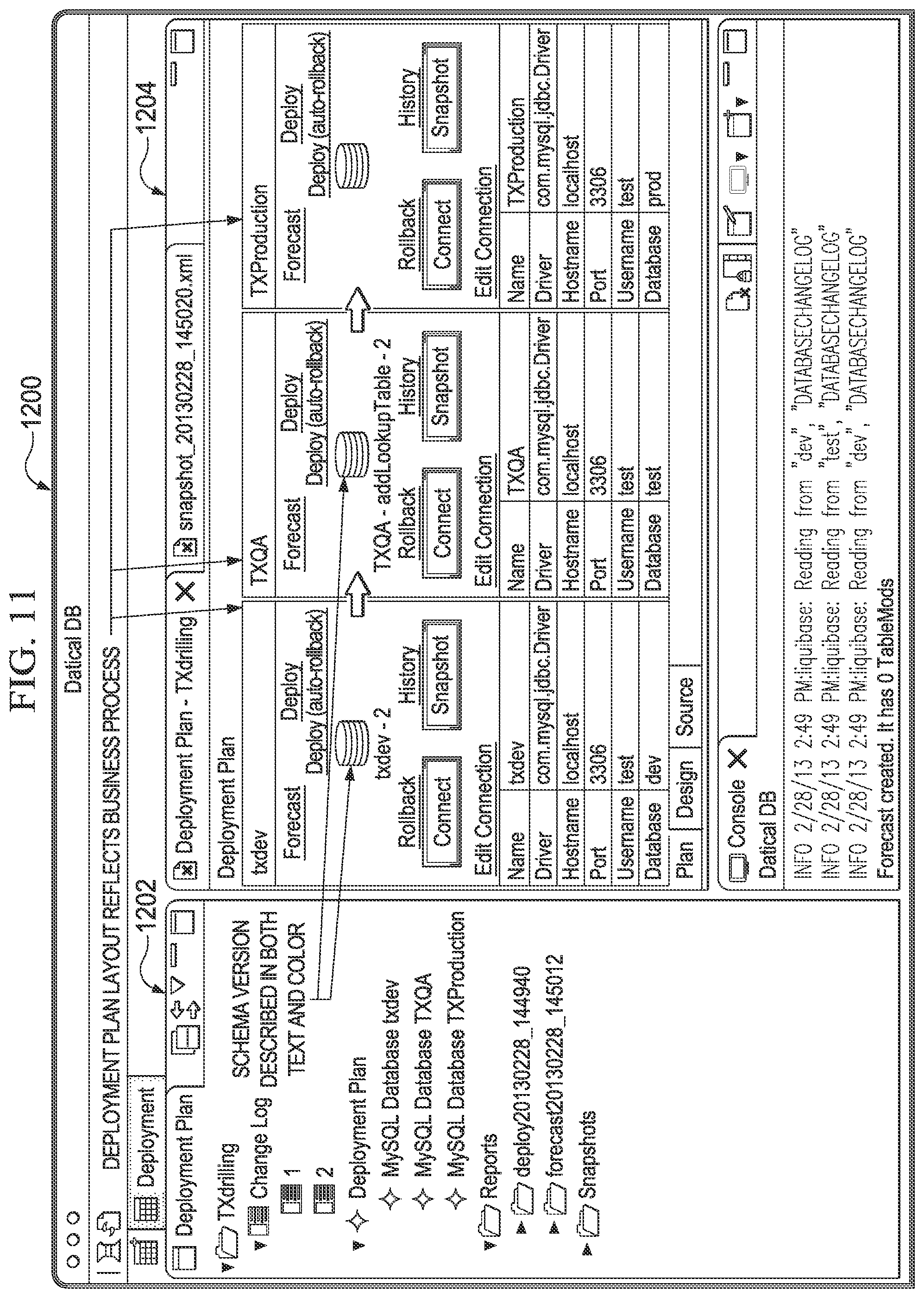 Patent US11775486 Figure 12 – System, method and computer program product for database change management