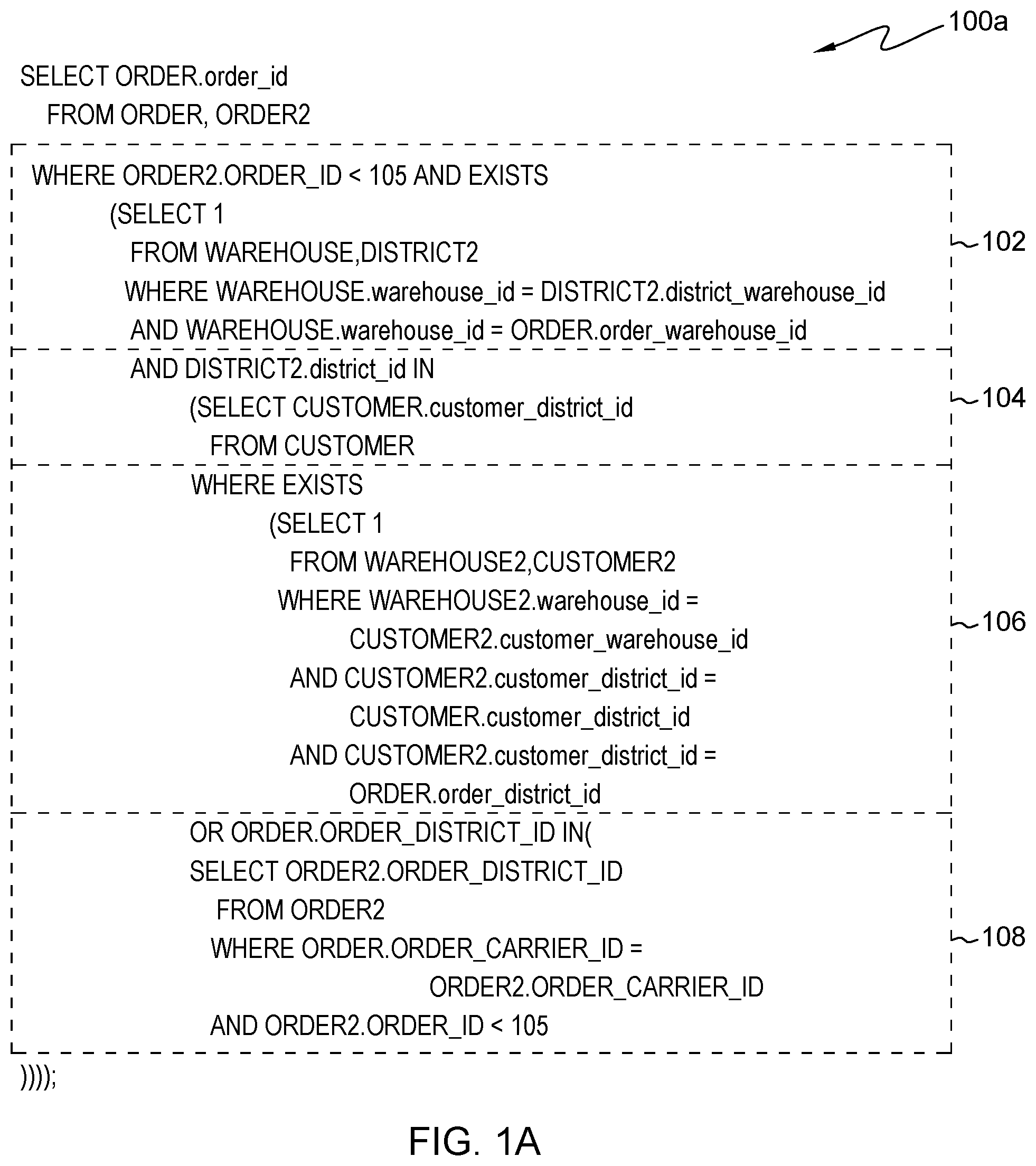 Patent US11775517 Figure 1 – Query content-based data generation