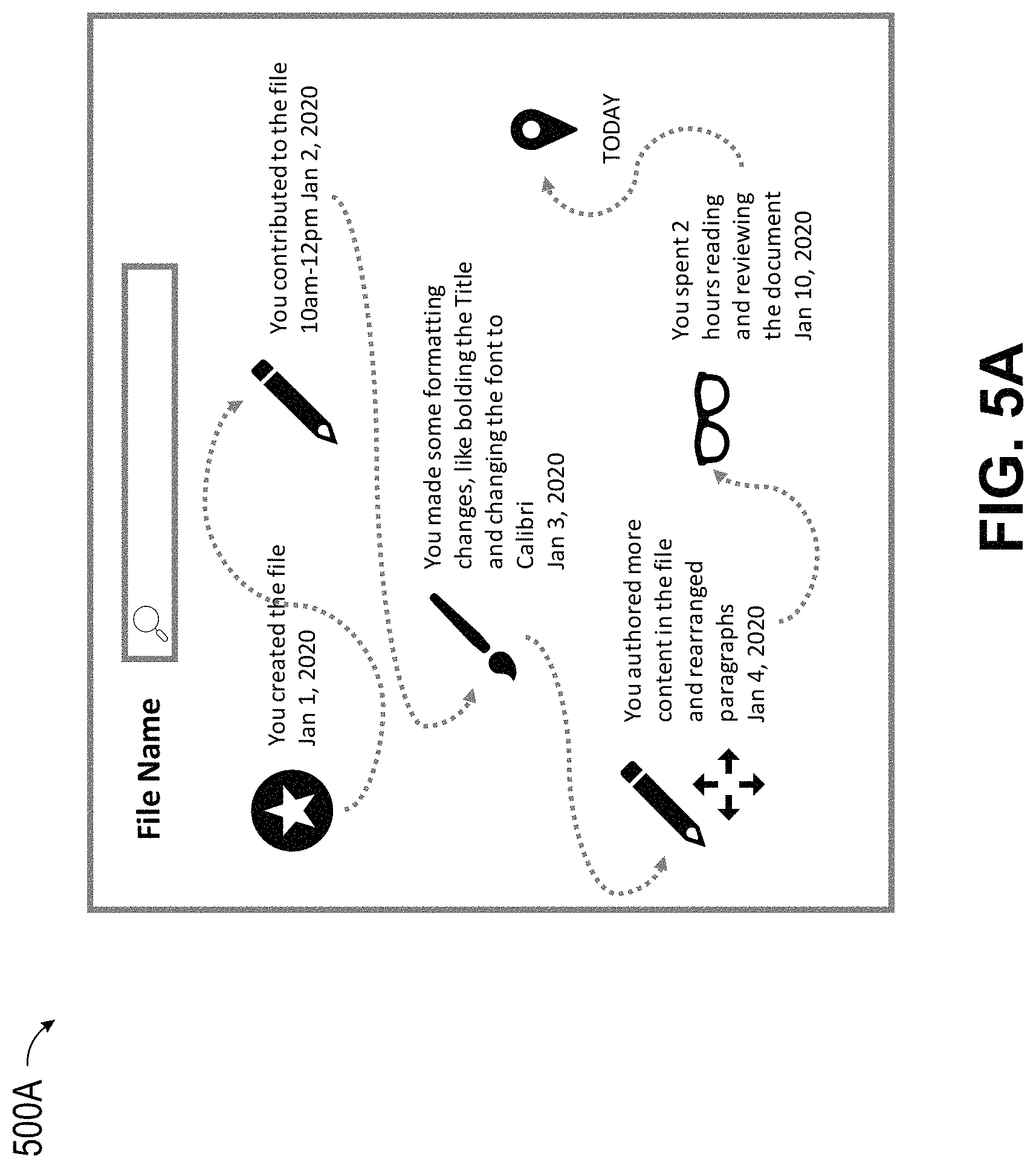 Patent US11775536 Figure 9 – Intelligently identifying and grouping relevant files and providing an event representation for files