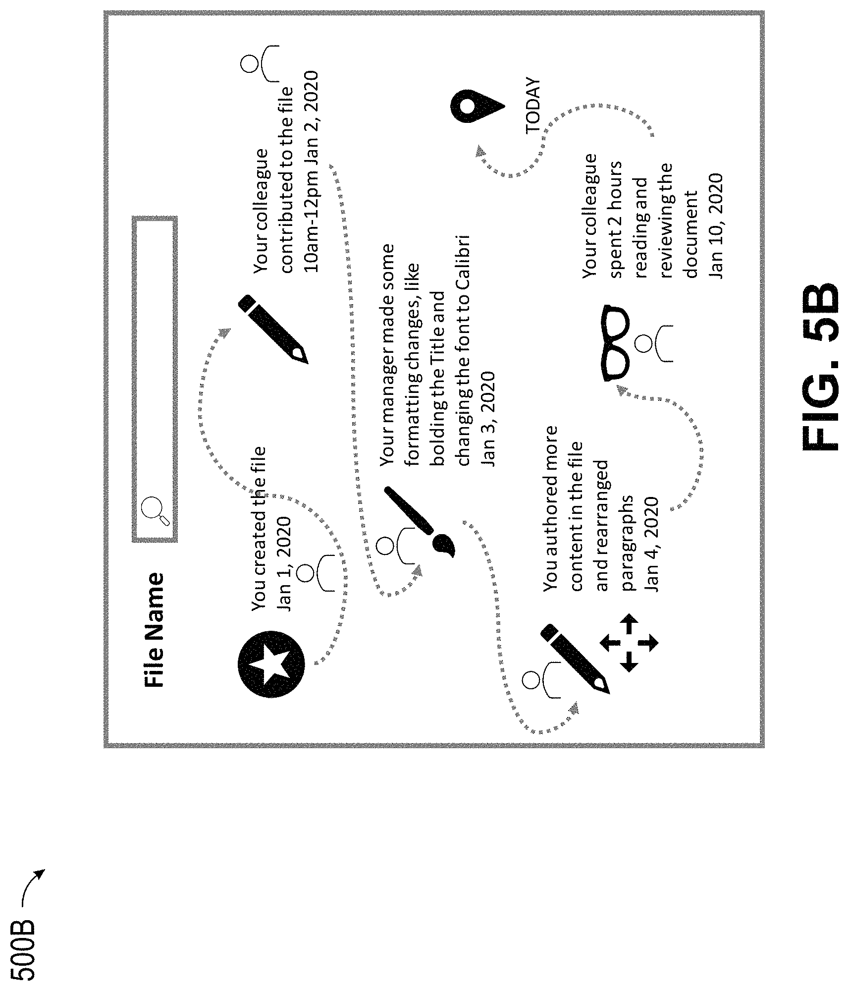 Patent US11775536 Figure 10 – Intelligently identifying and grouping relevant files and providing an event representation for files
