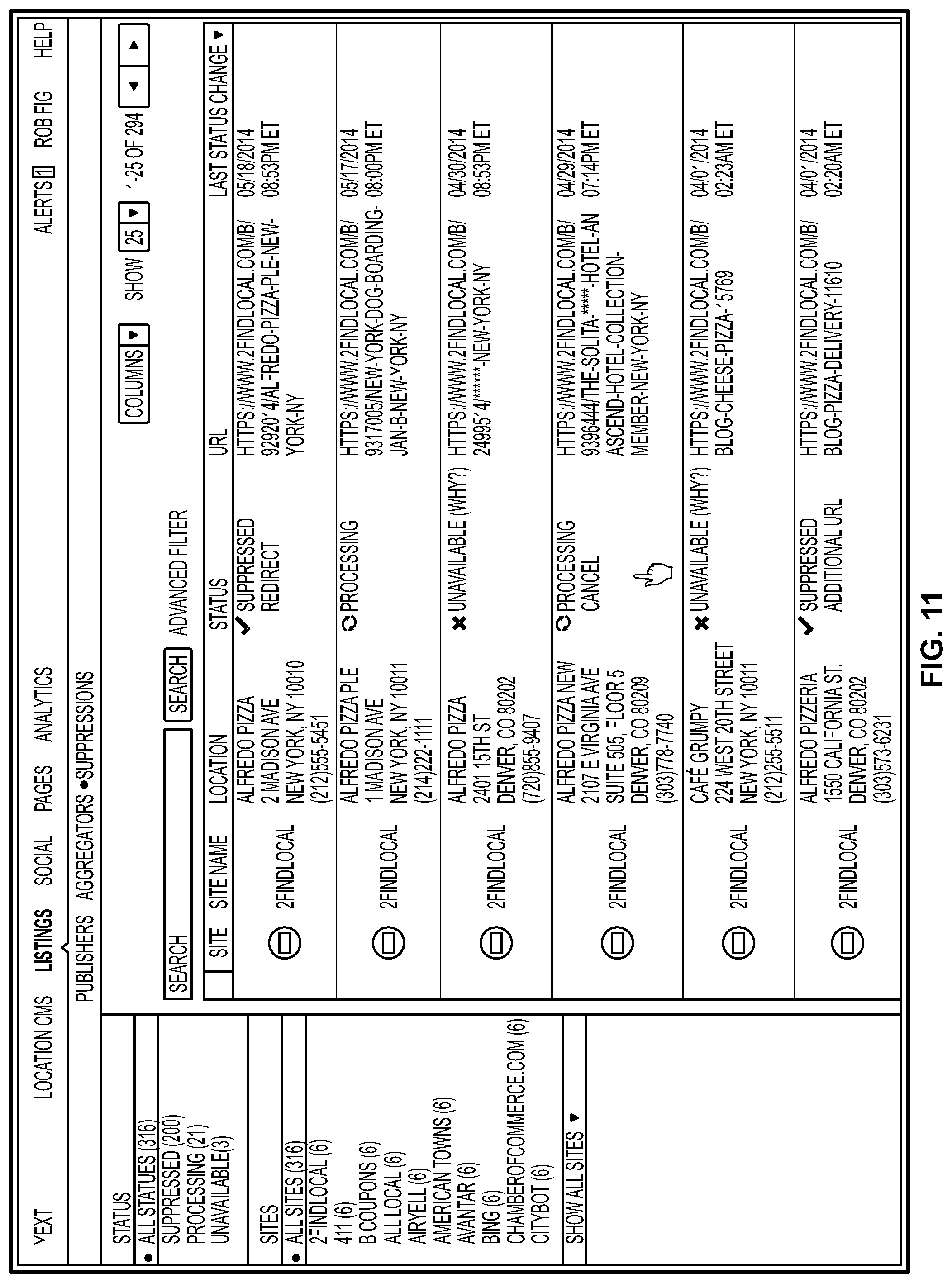 Patent US11775537 Figure 16 – Suppressing duplicate listings on a search provider system using API-based communications