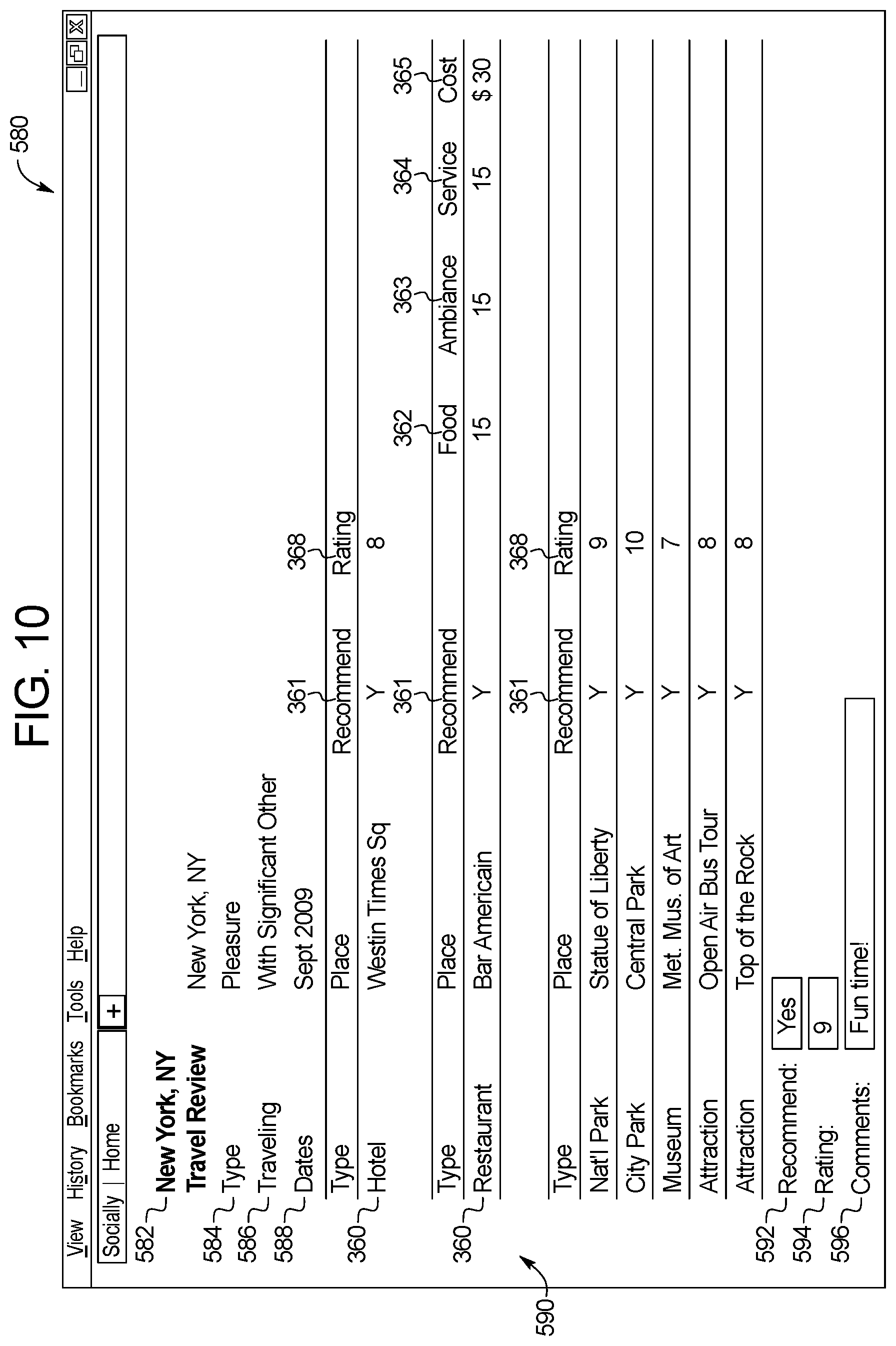 Patent US11775539 Figure 10 – Systems and methods for providing a review platform