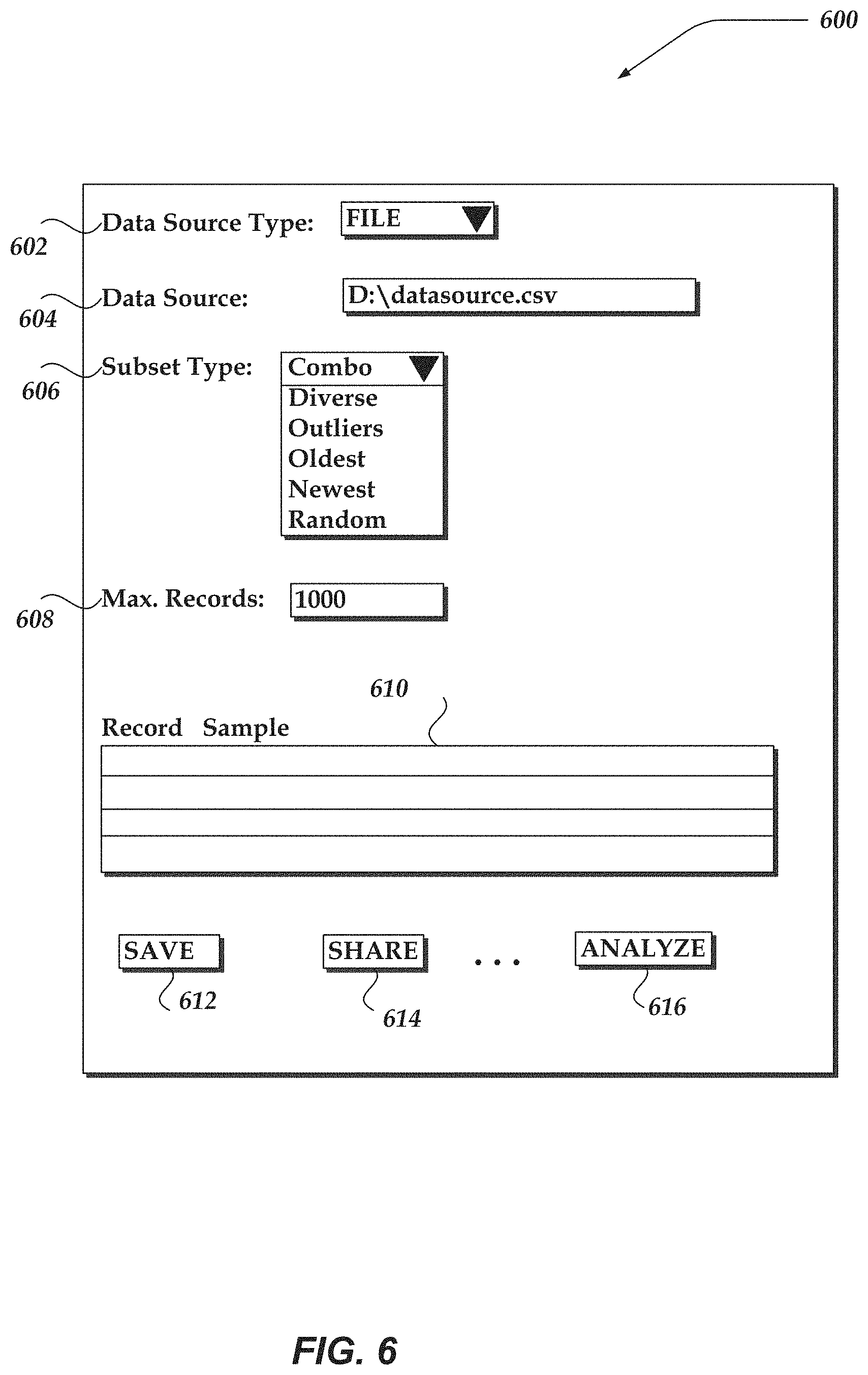 Patent US11775548 Figure 7 – Selection of representative data subsets from groups of events