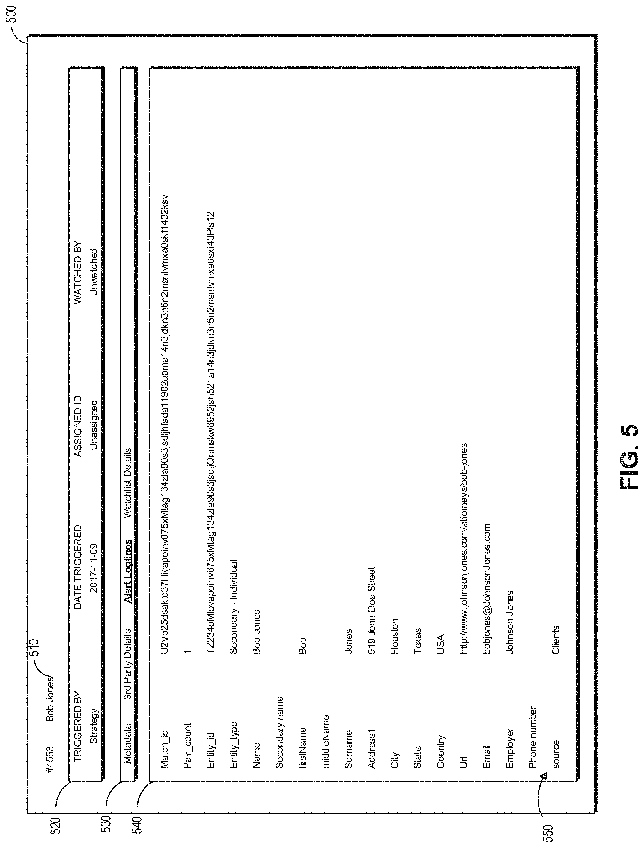 Patent US11775568 Figure 5 – Adaptive and transparent entity screening