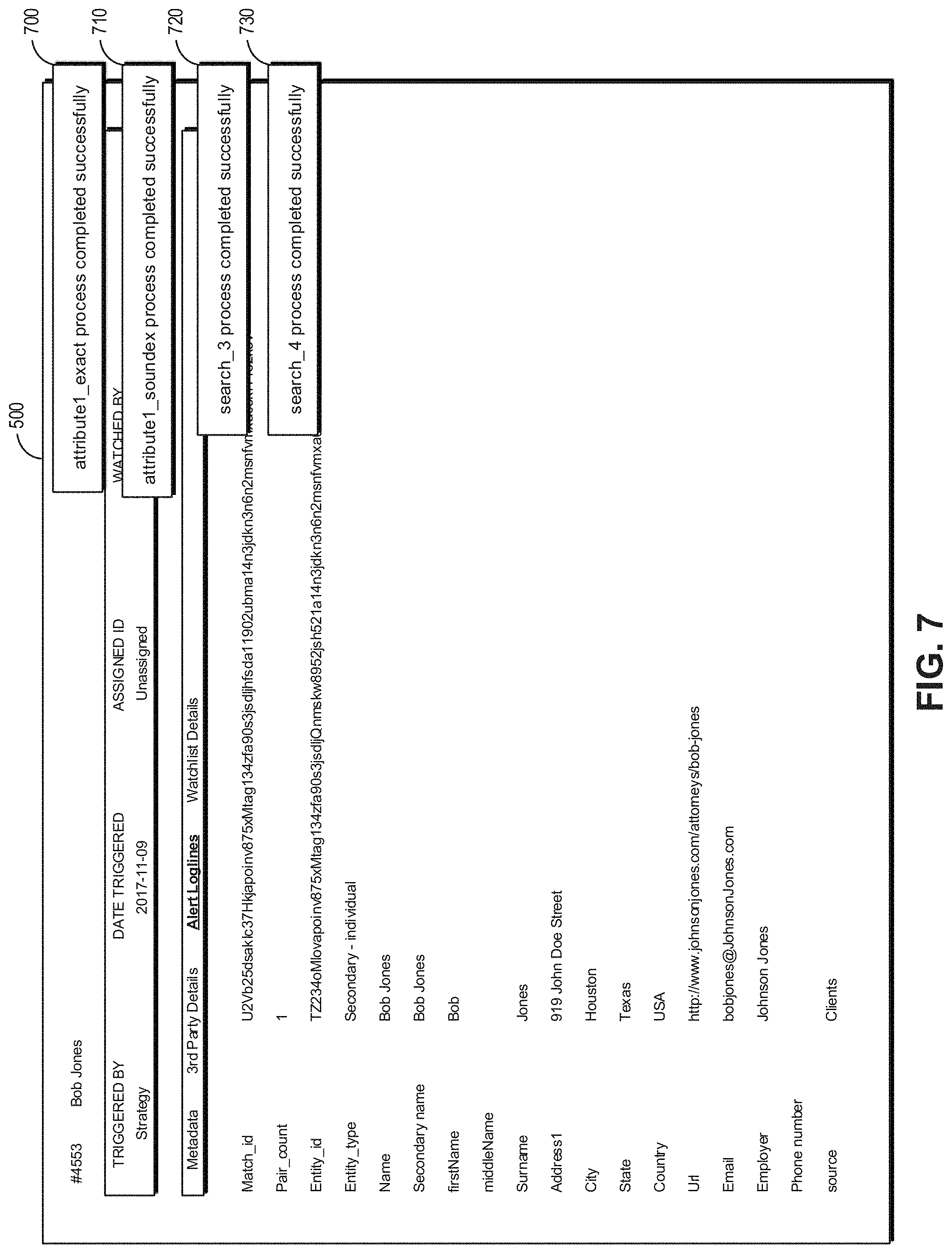 Patent US11775568 Figure 7 – Adaptive and transparent entity screening