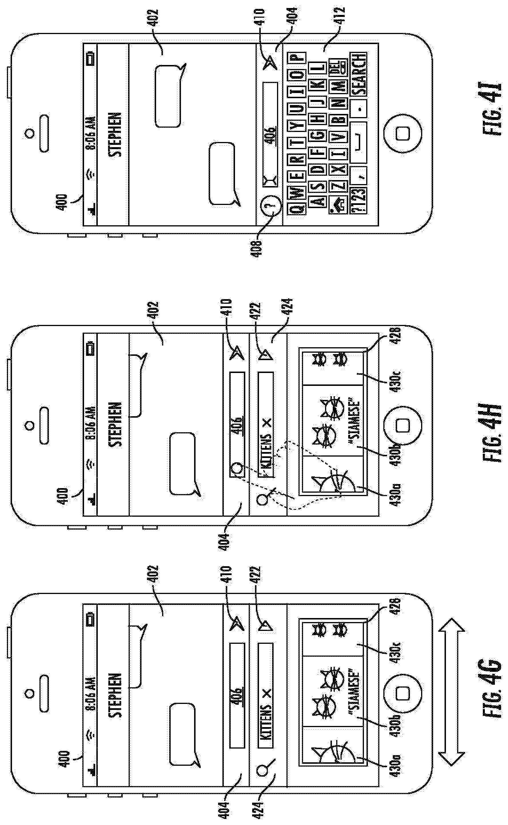 Patent US11775575 Figure 7 – Systems and methods of performing searches within a text input application
