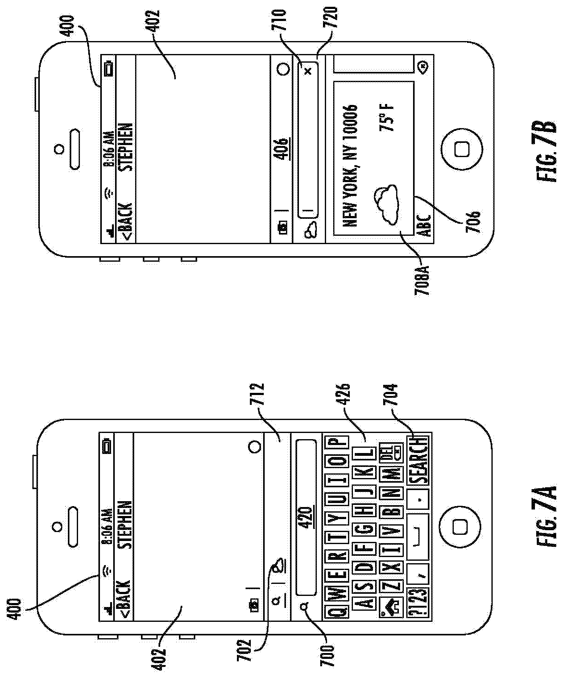 Patent US11775575 Figure 11 – Systems and methods of performing searches within a text input application