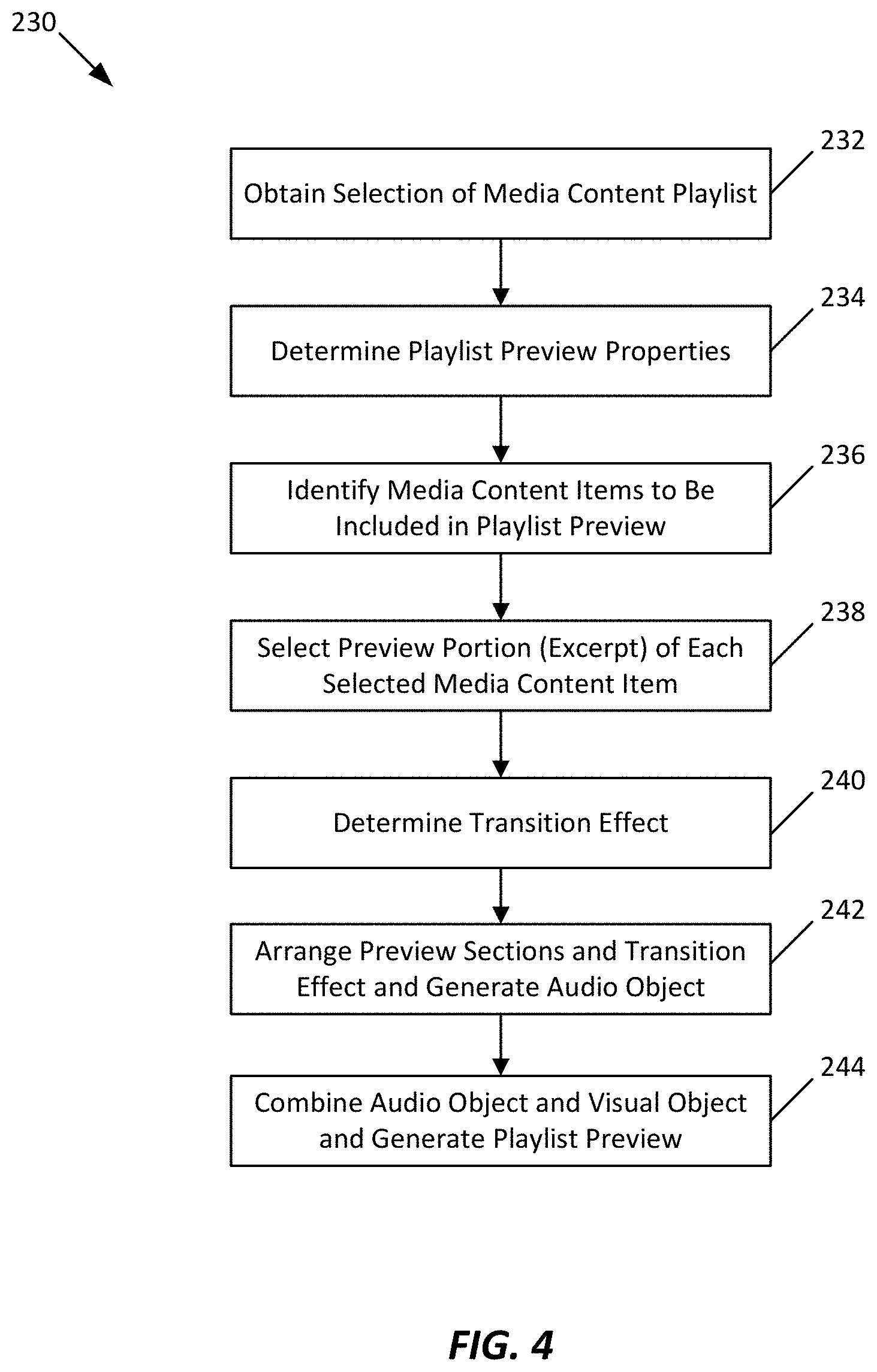 Patent US11775580 Figure 4 – Playlist preview