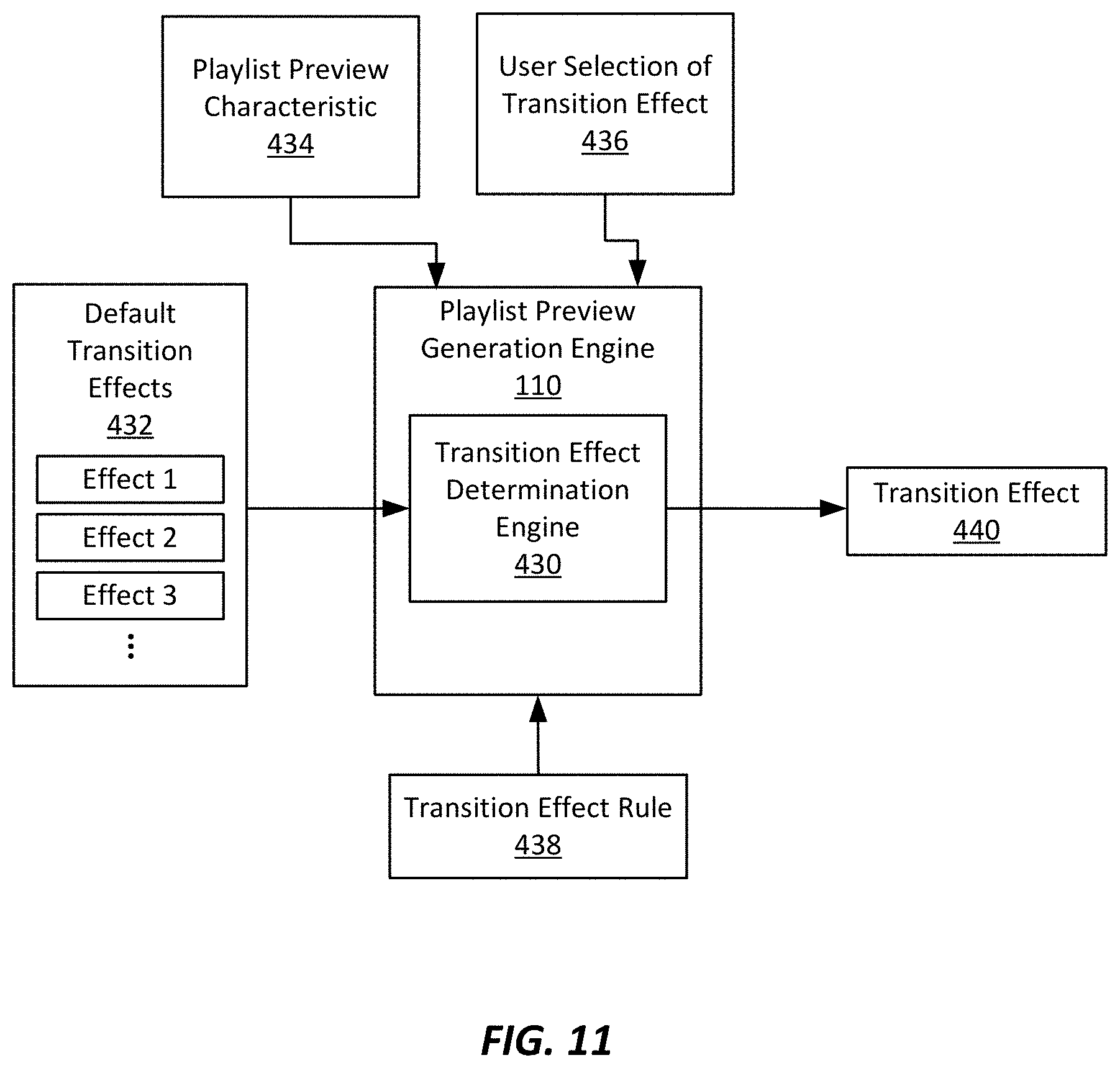 Patent US11775580 Figure 11 – Playlist preview