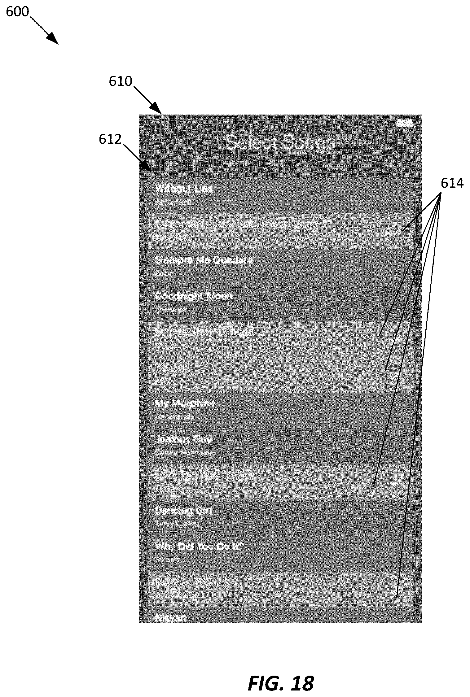 Patent US11775580 Figure 18 – Playlist preview