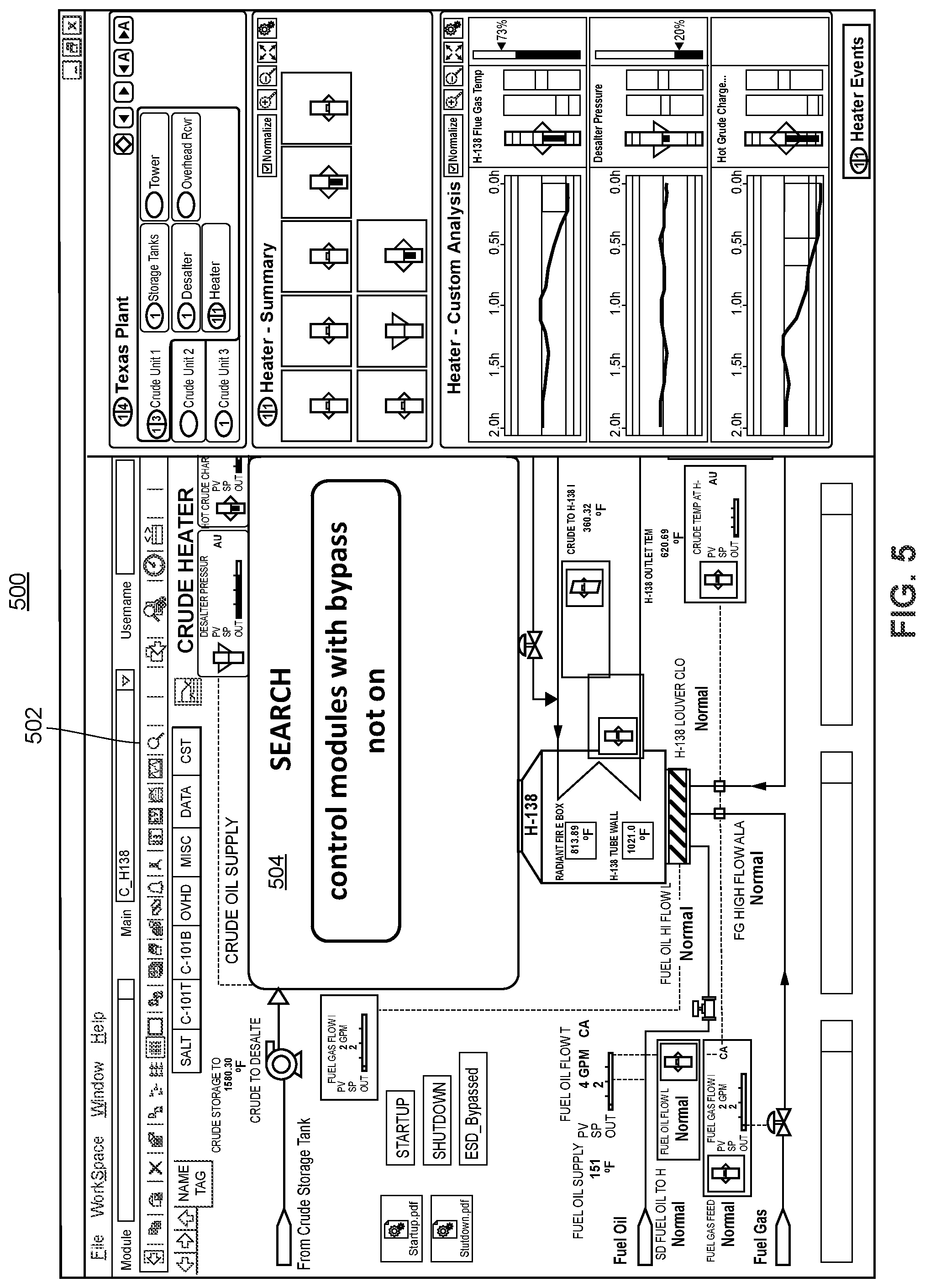 Patent US11775587 Figure 5 – Smart search capabilities in a process control system