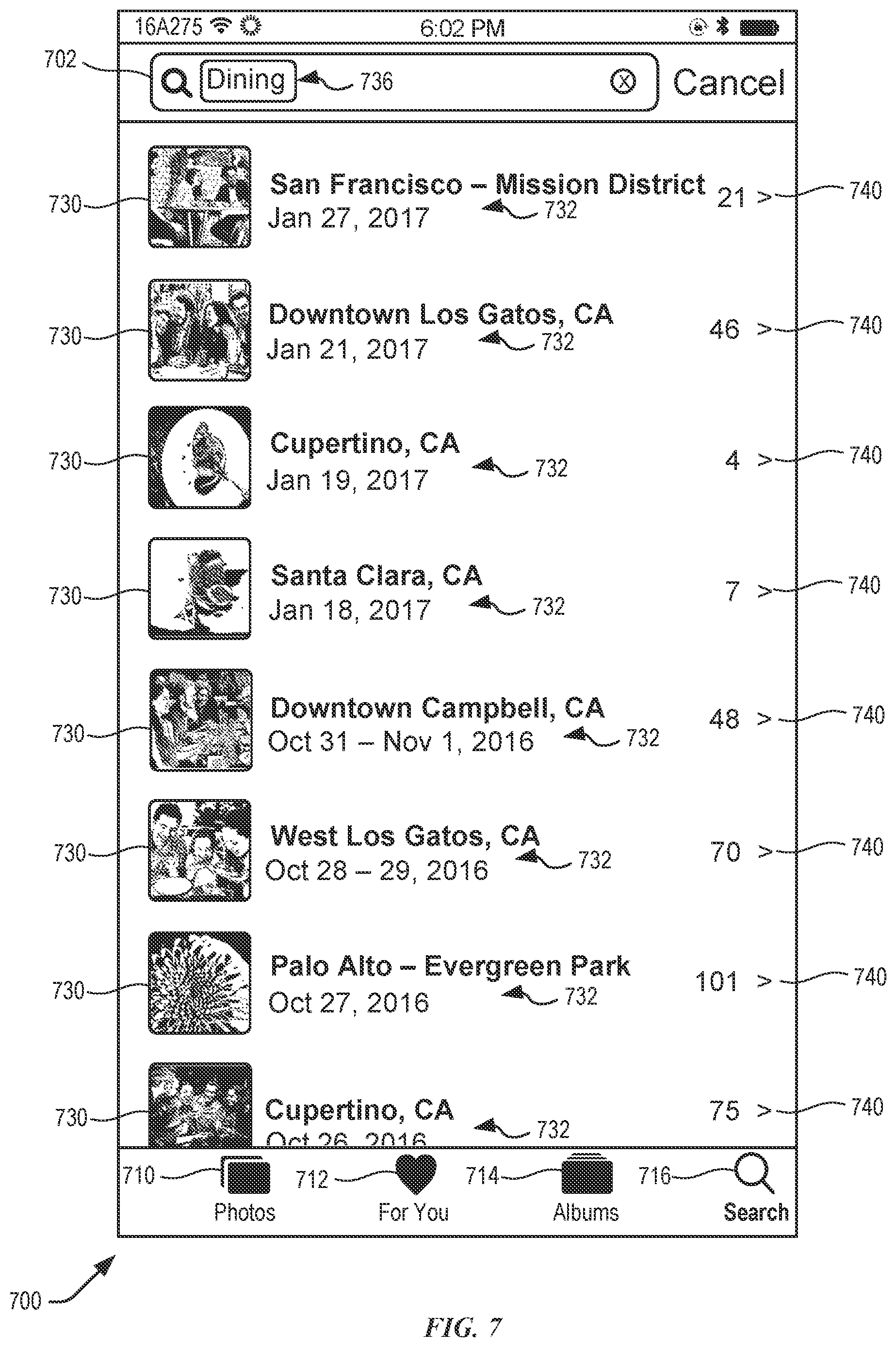 Patent US11775590 Figure 7 – Techniques for disambiguating clustered location identifiers
