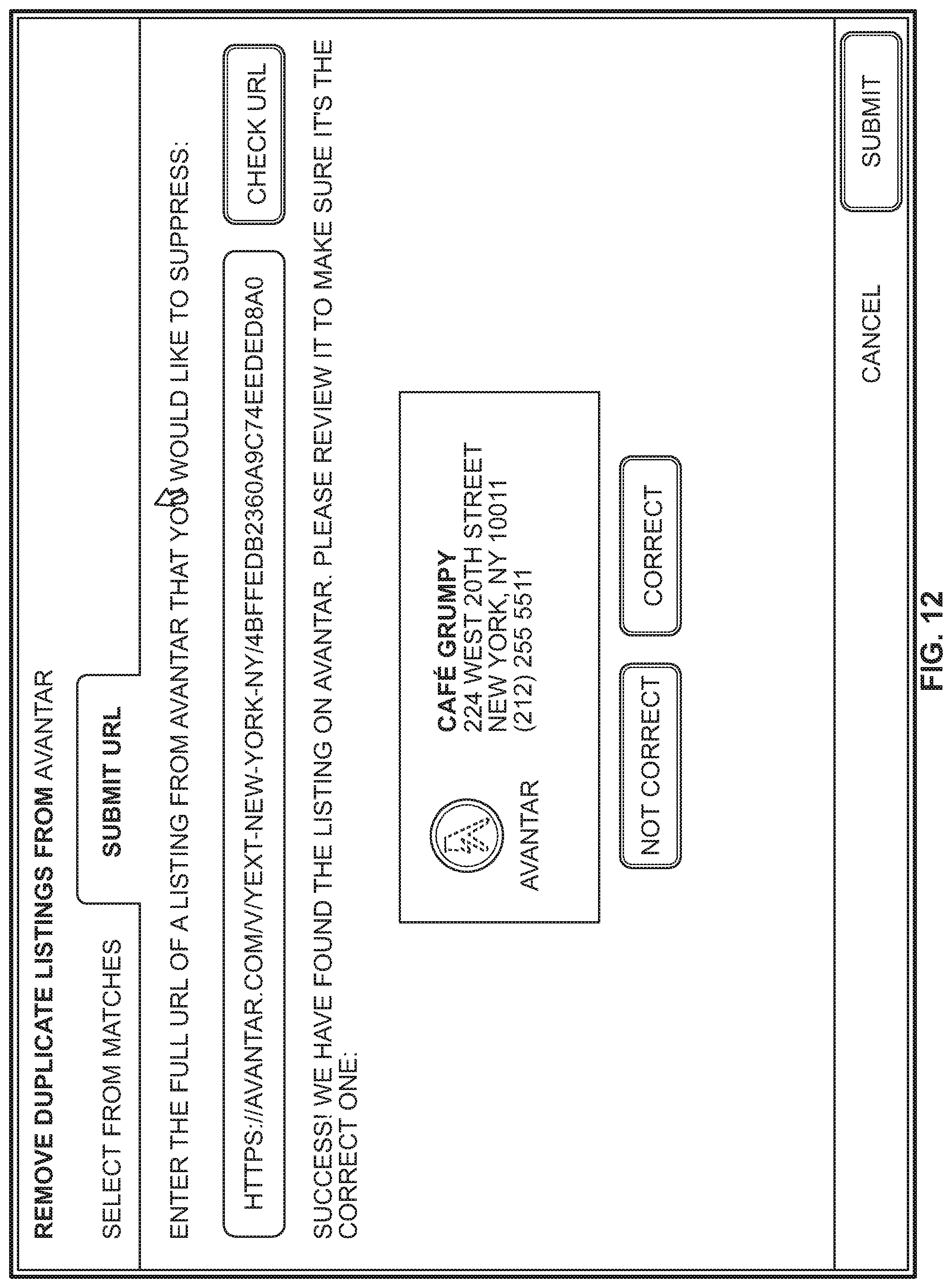 Patent US11775603 Figure 17 – Suppressing a duplicate listing from search results generated by a provider system