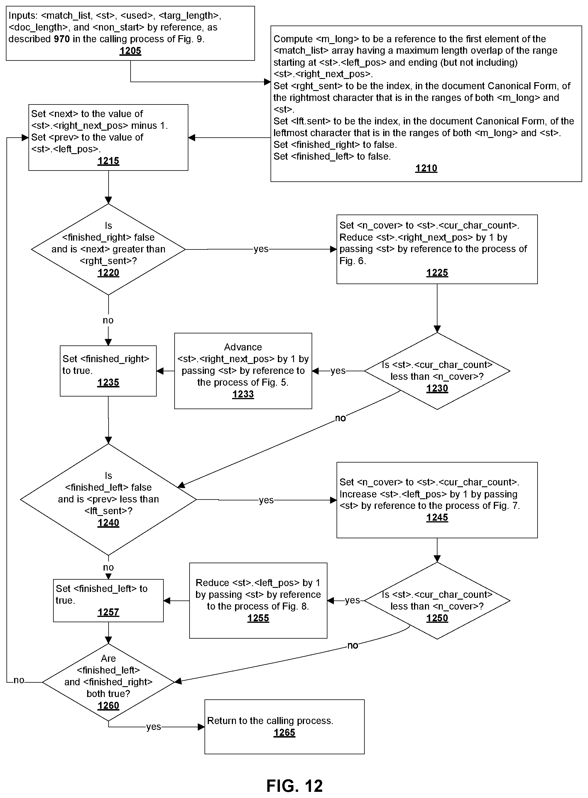 Patent US11775607 Figure 12 – Transitory salient attention capture to draw attention to digital document parts