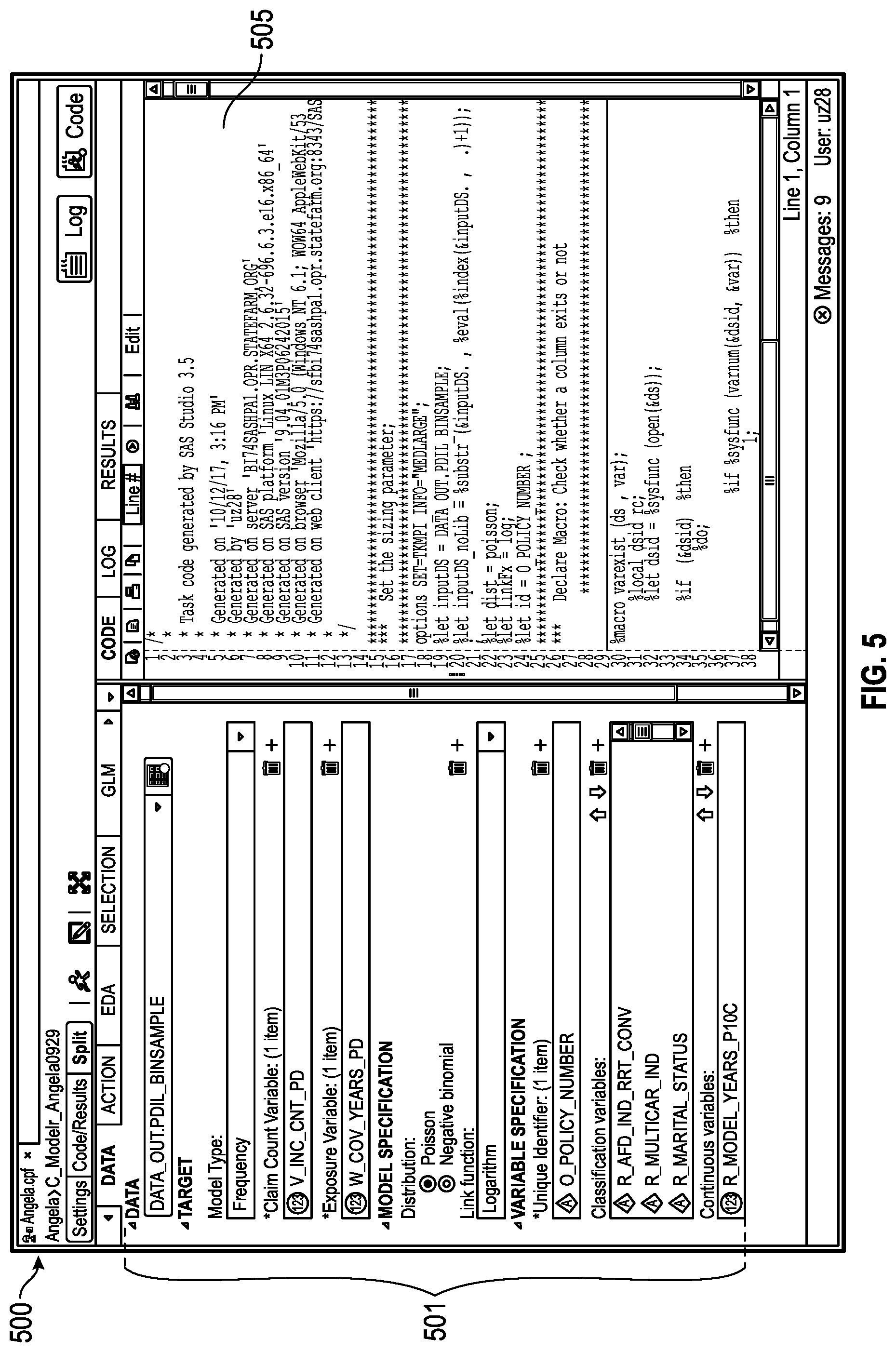 Patent US11775619 Figure 5 – Technology for building and managing data models