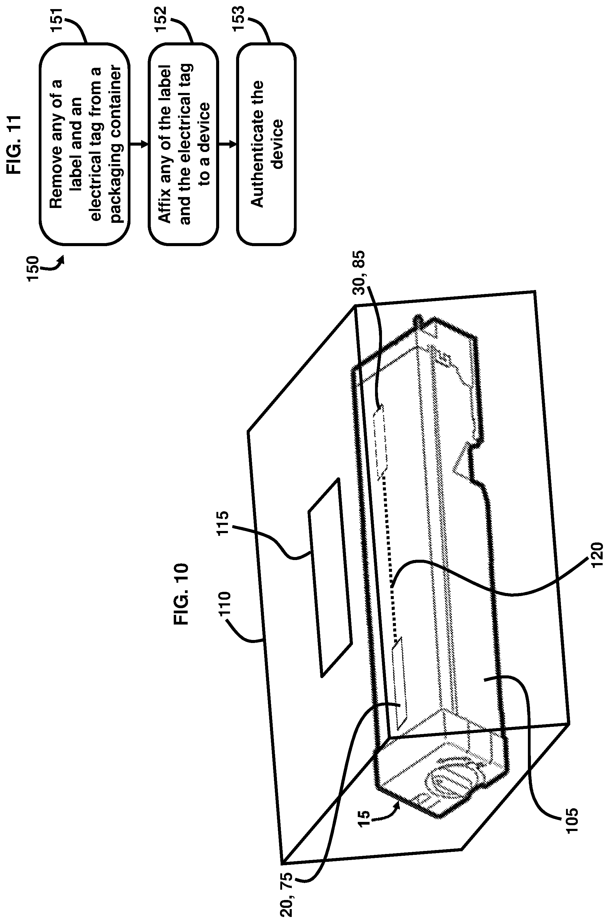Patent US11775630 Figure 15 – Authentication of devices by indicators on device packaging