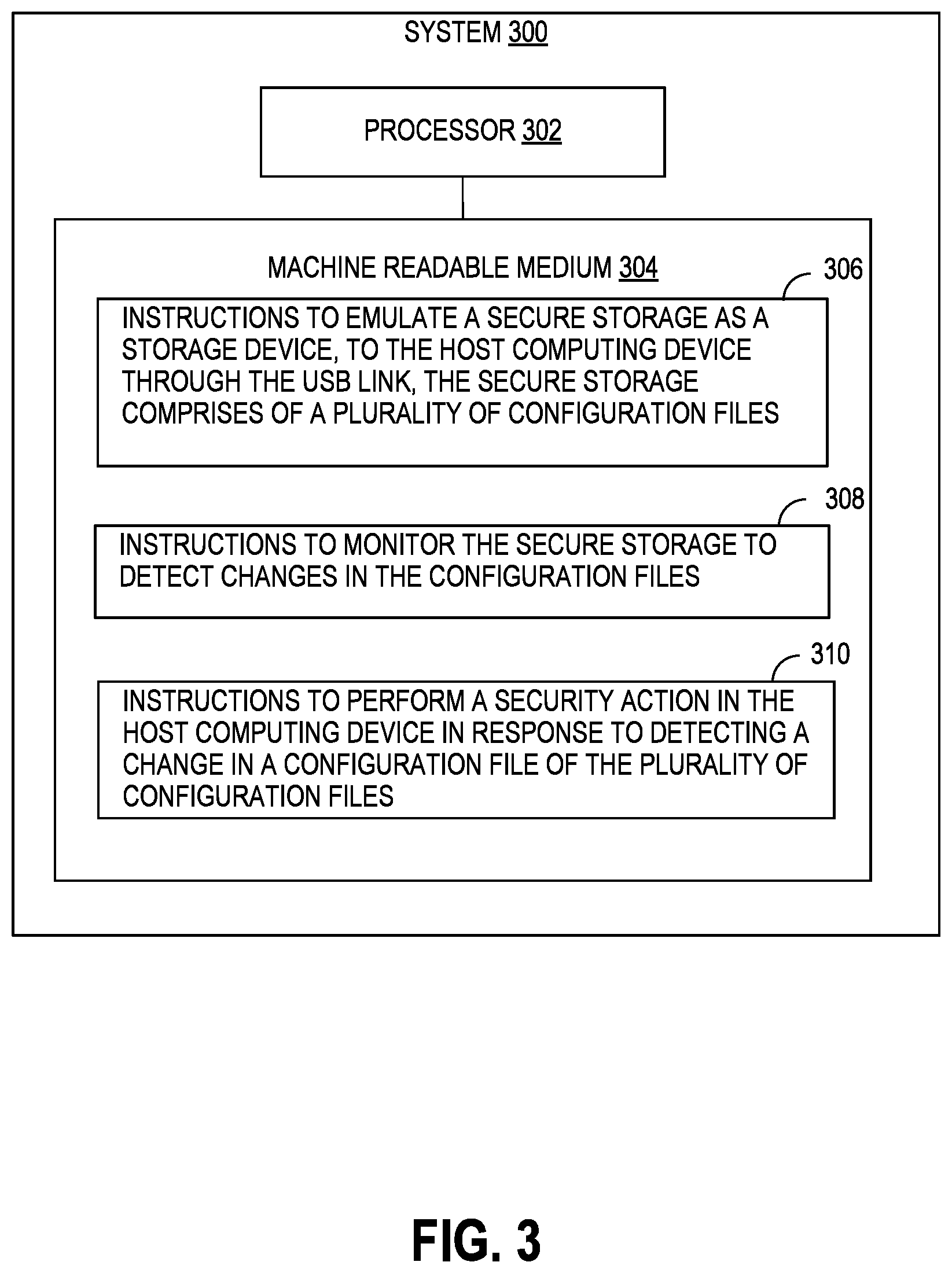 Patent US11775667 Figure 3 – Virtualizing secure storage of a baseboard management controller to a host computing device