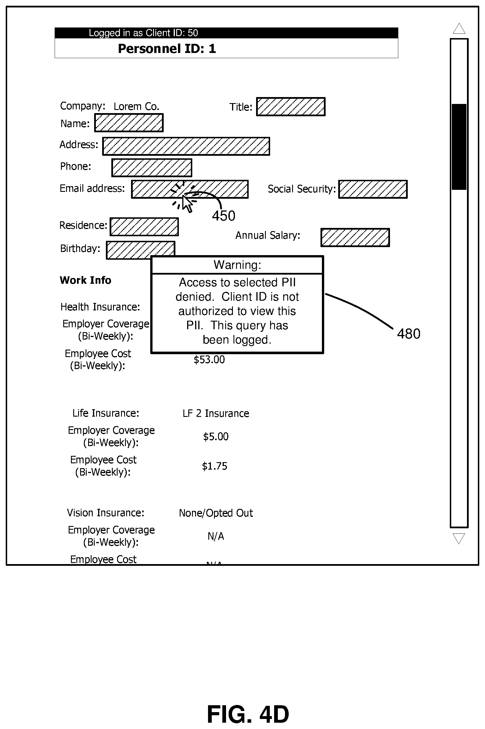 Patent US11775678 Figure 7 – Tagging and auditing sensitive information in a database environment