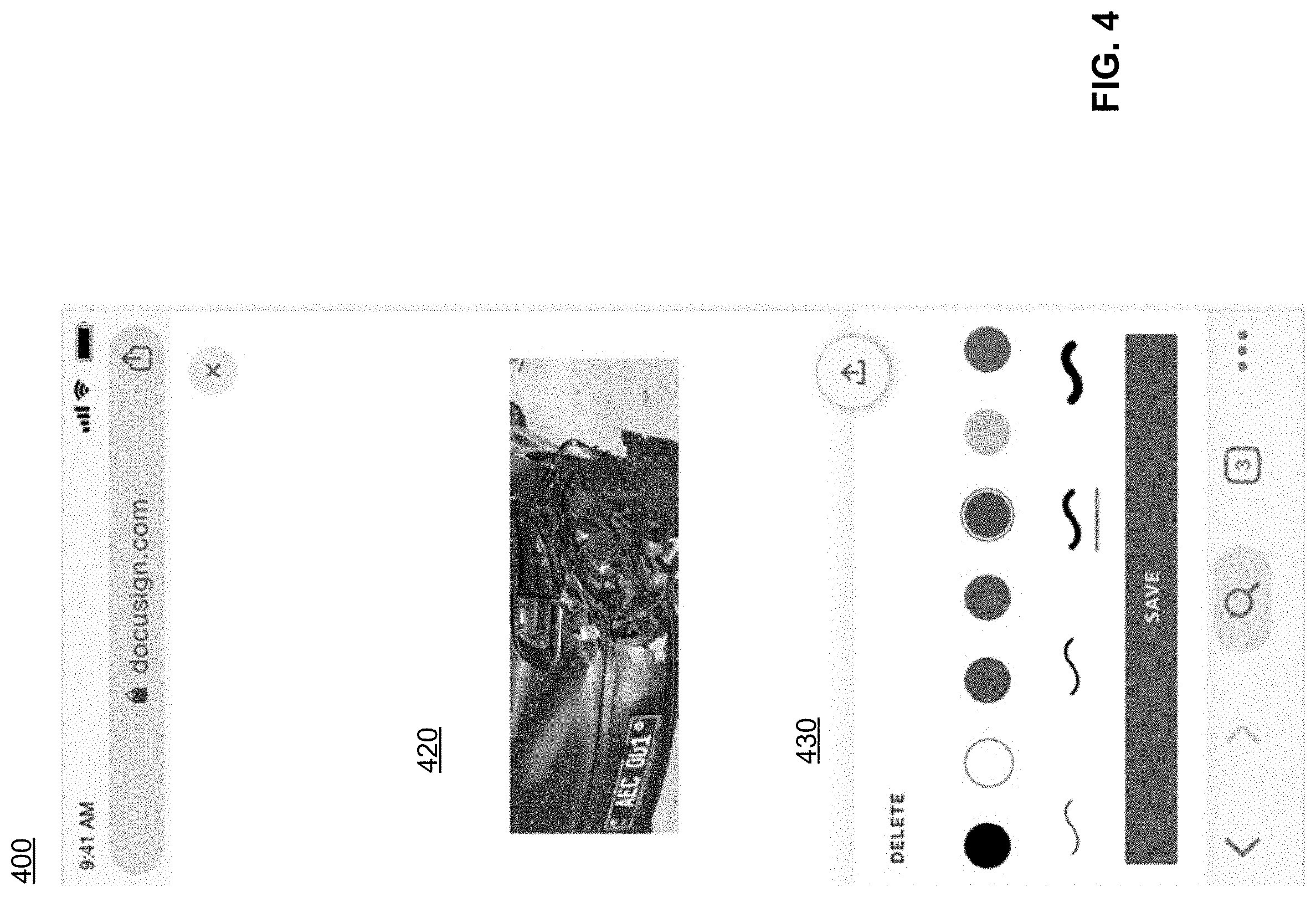 Patent US11775689 Figure 4 – Integration of pictorial content into secure signature documents
