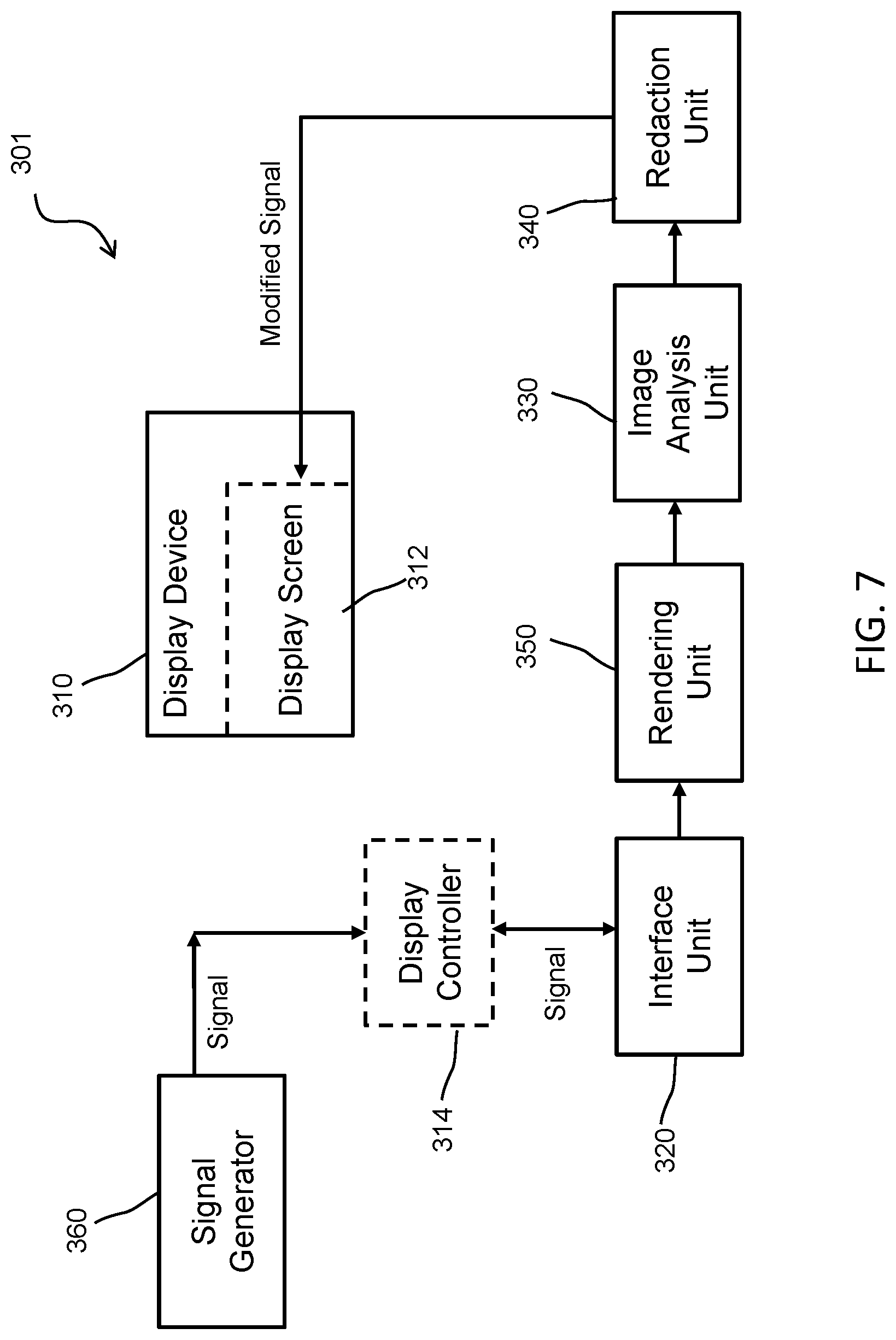 Patent US11775695 Figure 7 – Image redaction for a display device