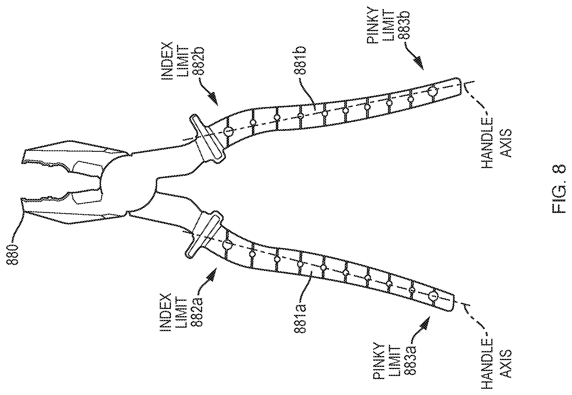 Patent US11775699 Figure 8 – Extracting grasping cues from tool geometry for digital human models