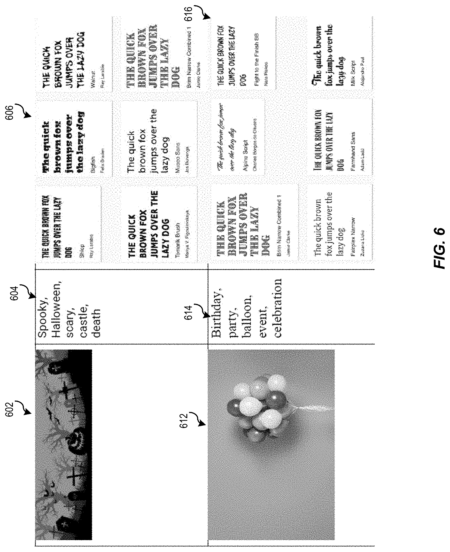 Patent US11775734 Figure 6 – Multimodal input contextual font recommendations