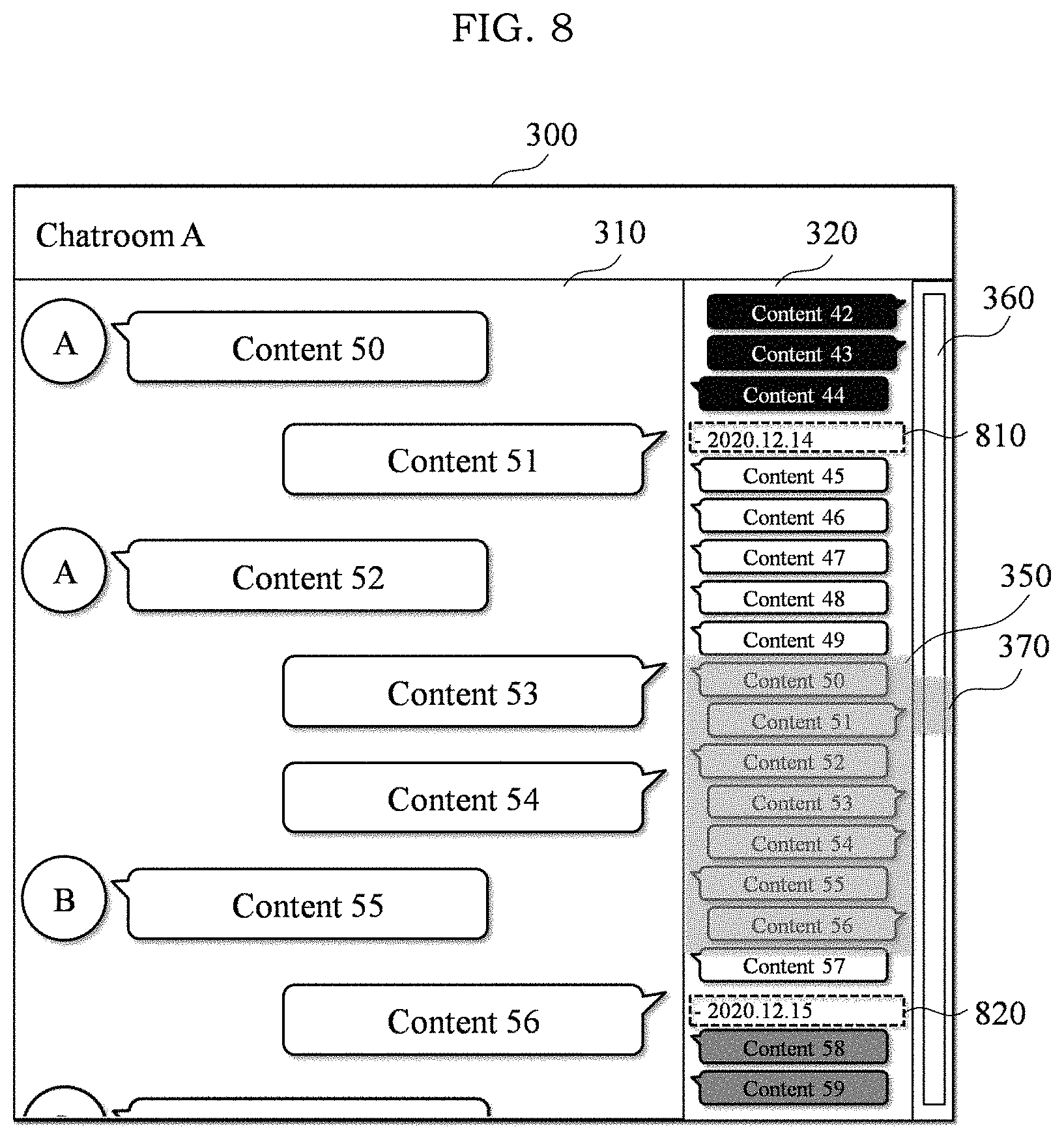 Patent US11775736 Figure 8 – Method and system for providing mini-map in chatroom