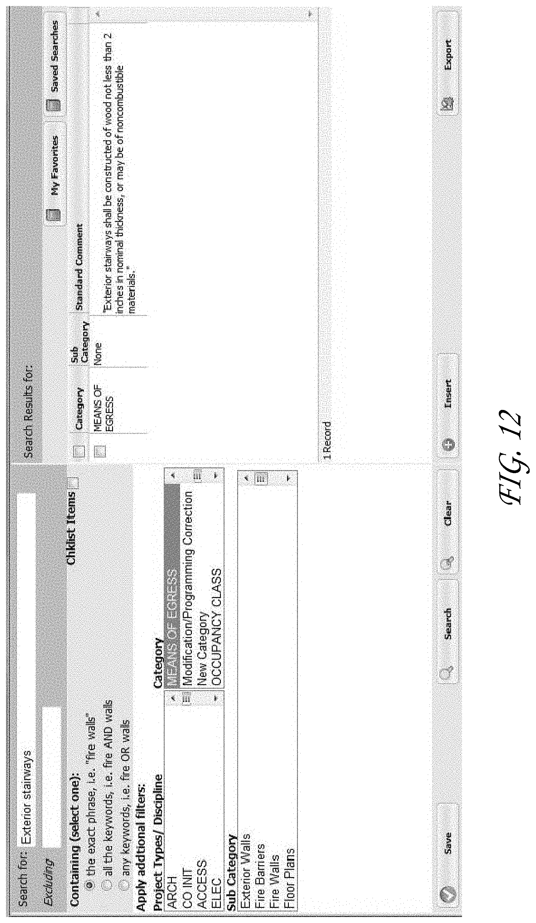 Patent US11775750 Figure 13 – Management of building plan documents utilizing comments and a correction list