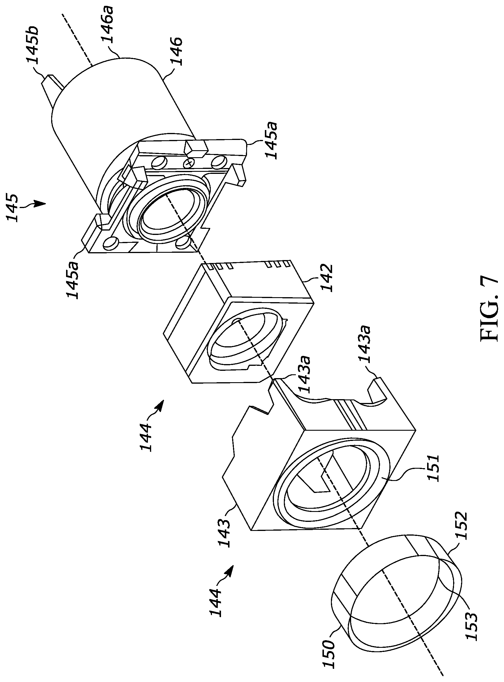 Patent US11775783 Figure 7 – Compact opto-mechanical layout of long-range dual-camera bar-code imager