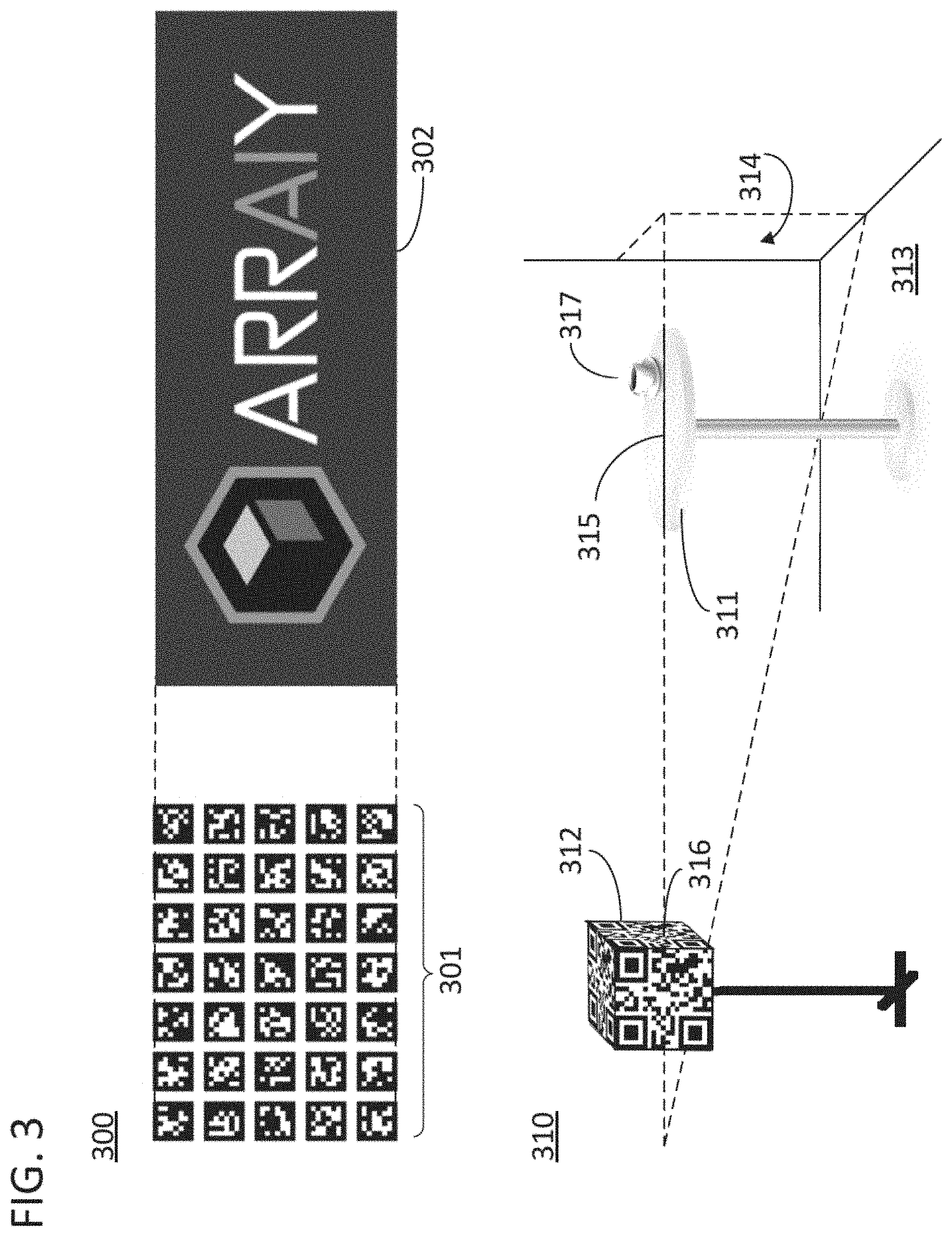Patent US11775788 Figure 3 – Arbitrary visual features as fiducial elements